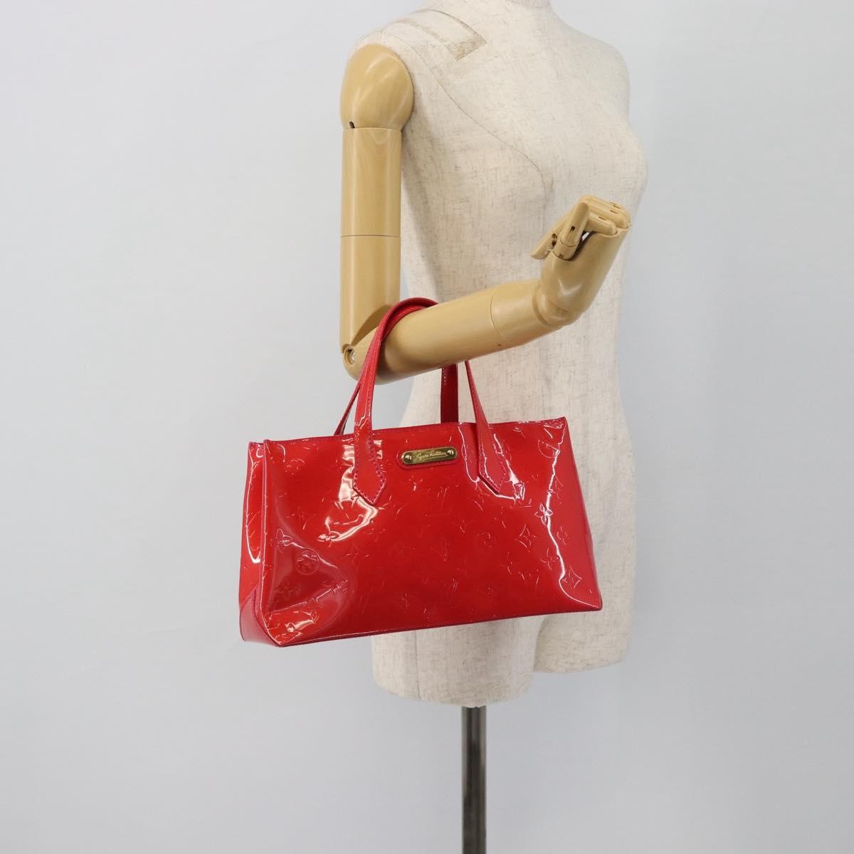 Louis Vuitton Wilshire Monogram Vernis Pink Patent_Leather Handbag (Pre-Owned)