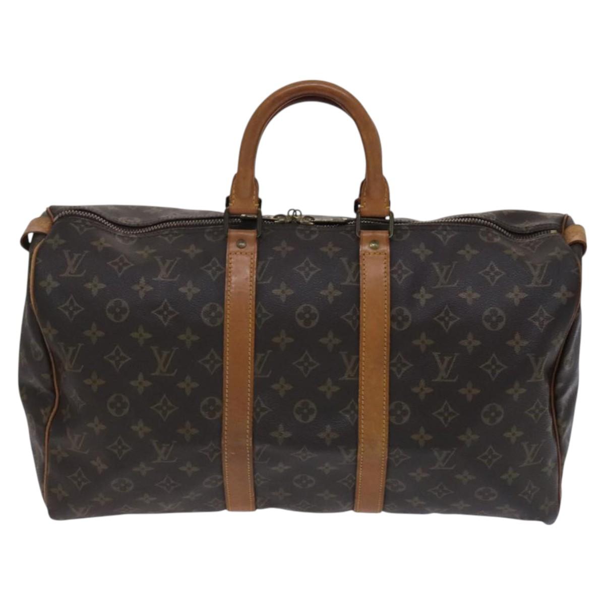 Louis Vuitton Keepall 45 Brown Canvas Travel Bag (Pre-Owned)