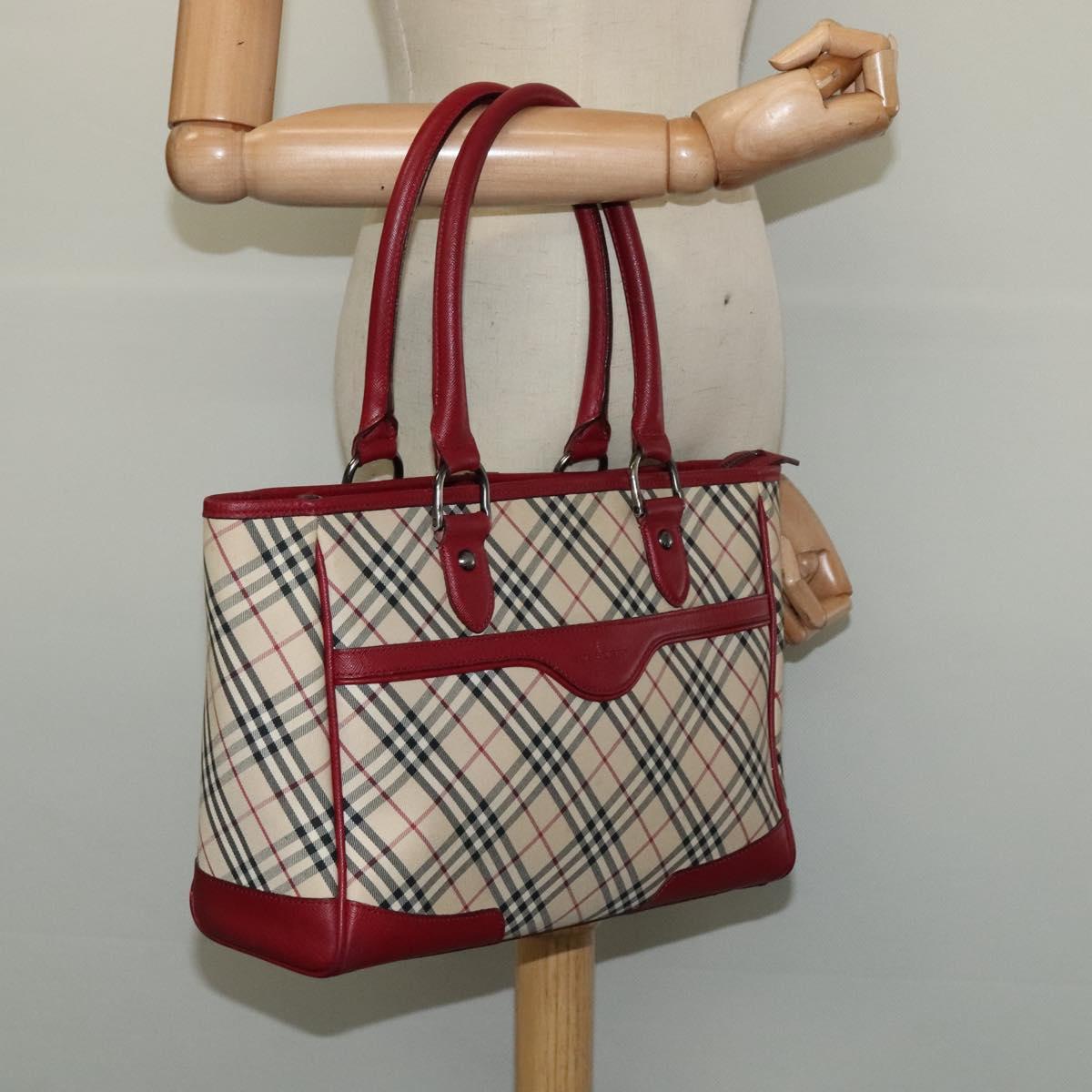 Burberry Nova Check Beige Canvas Tote Bag (Pre-Owned)