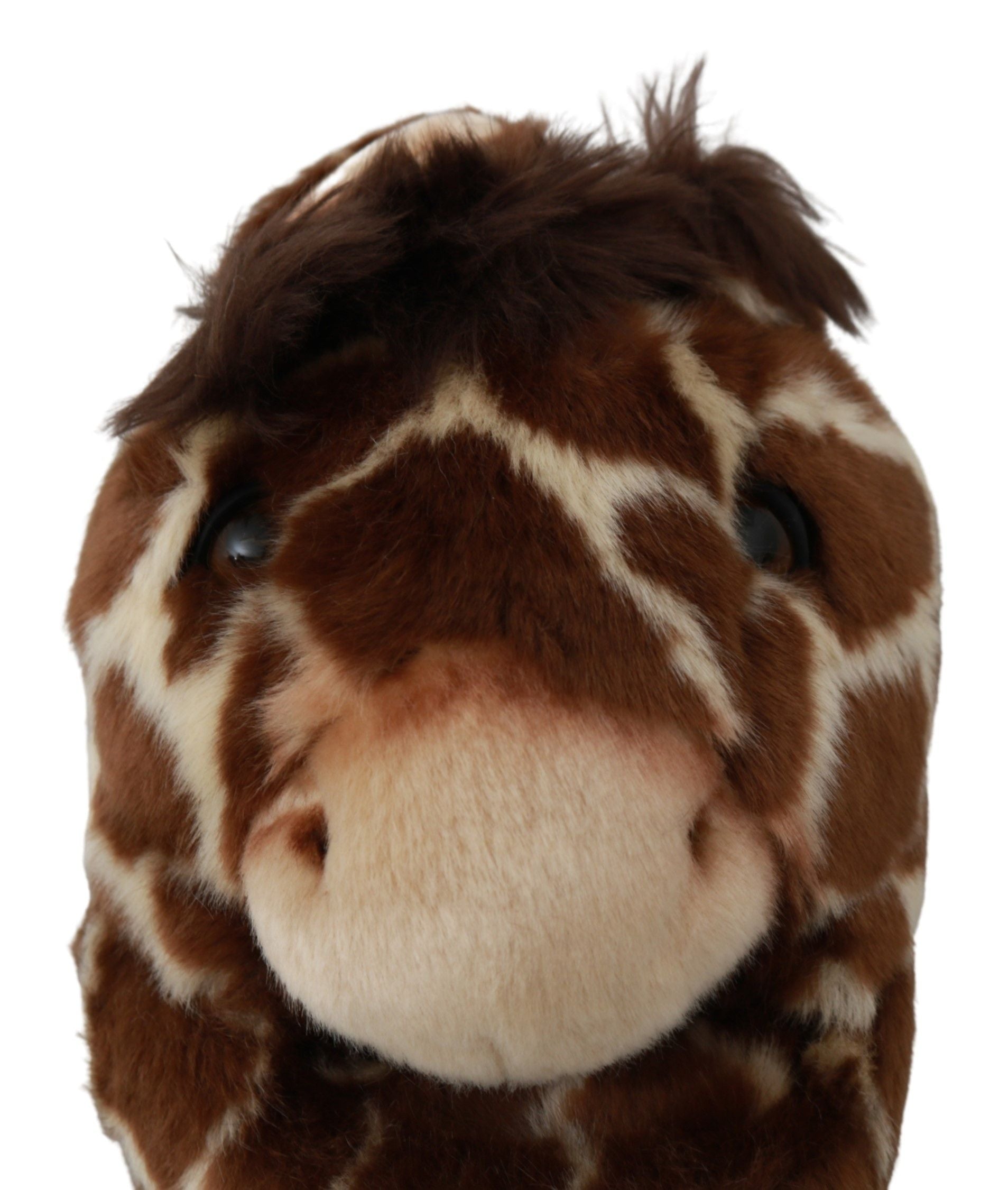 Dolce & Gabbana Brown Giraffe Slippers Flats Sandals Women's Shoes