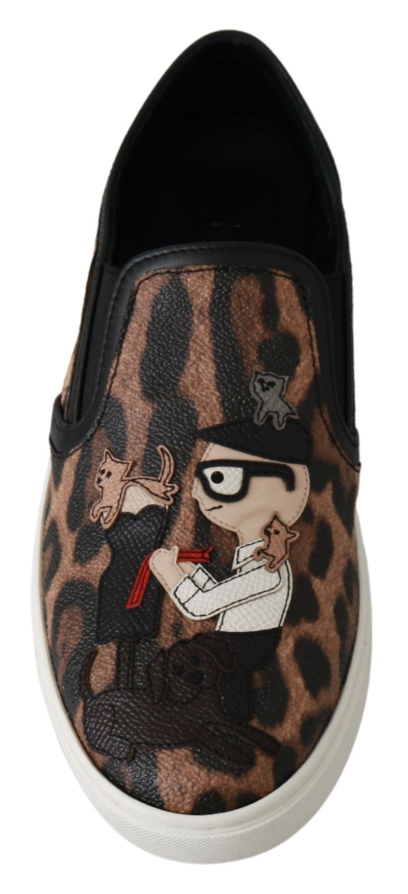 Dolce & Gabbana Leather Leopard #dgfamily Loafers Women's Shoes