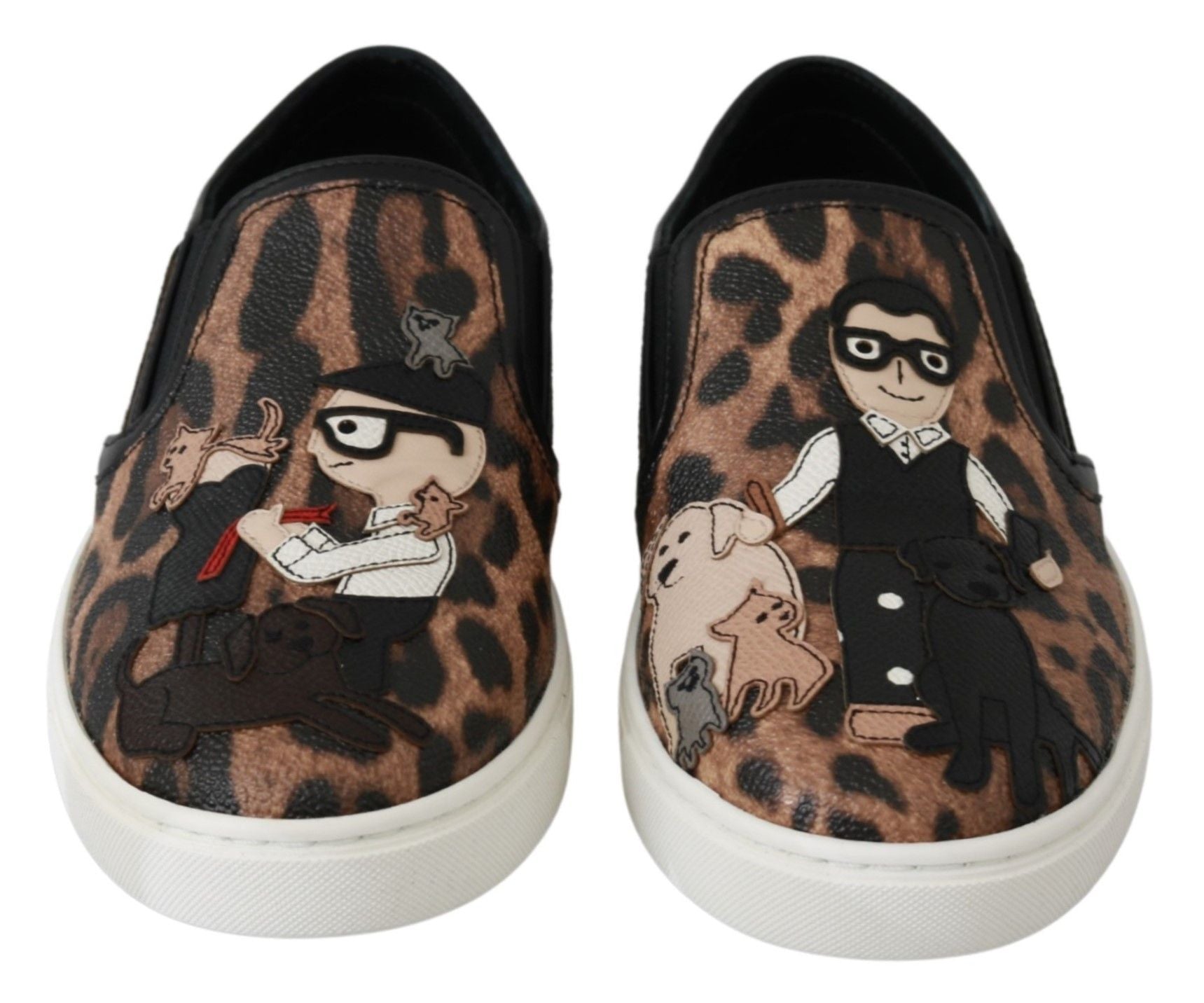 Dolce & Gabbana Leather Leopard #dgfamily Loafers Women's Shoes