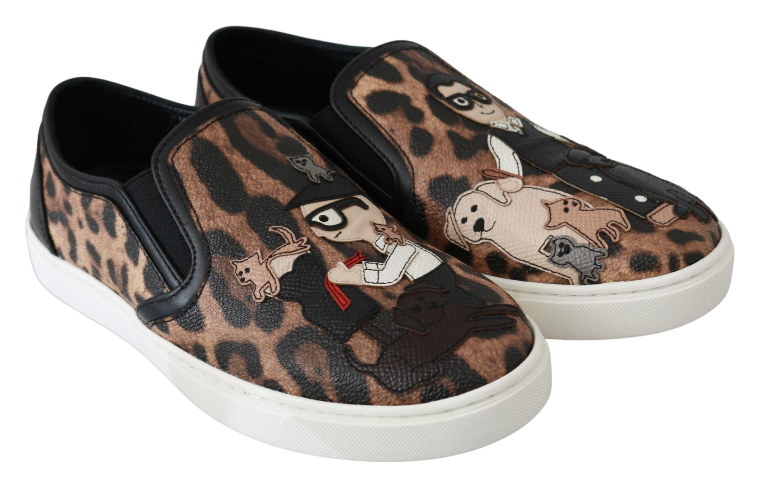 Dolce & Gabbana Leather Leopard #dgfamily Loafers Women's Shoes