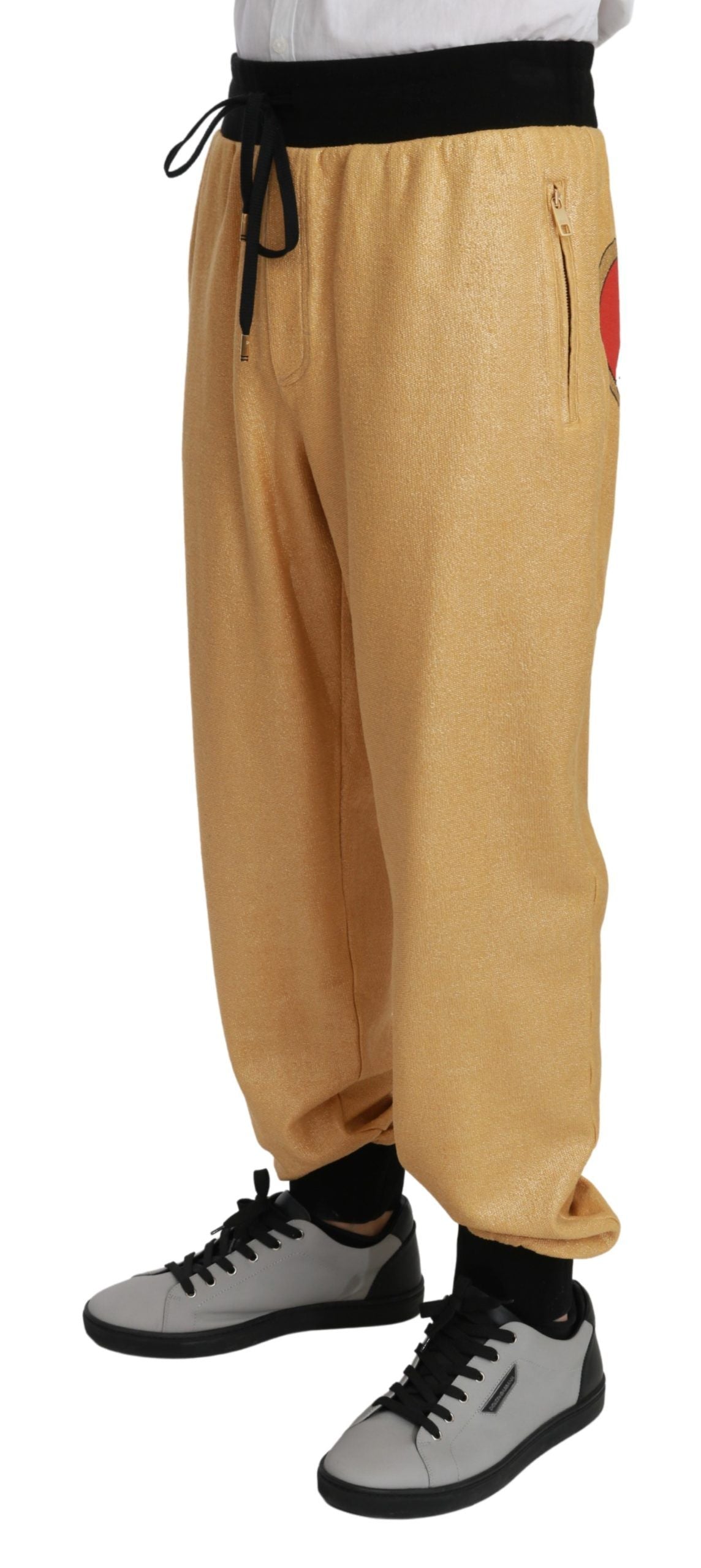 Dolce & Gabbana Gold Year Of The Pig Cotton Mens Men's Pants