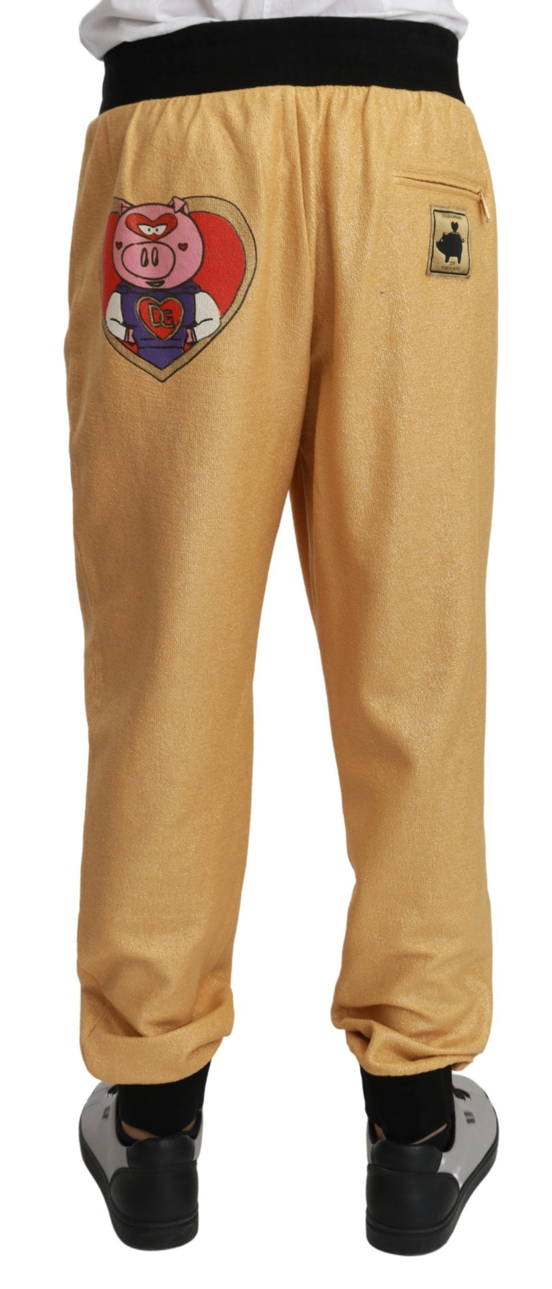 Dolce & Gabbana Gold Year Of The Pig Cotton Mens Men's Pants