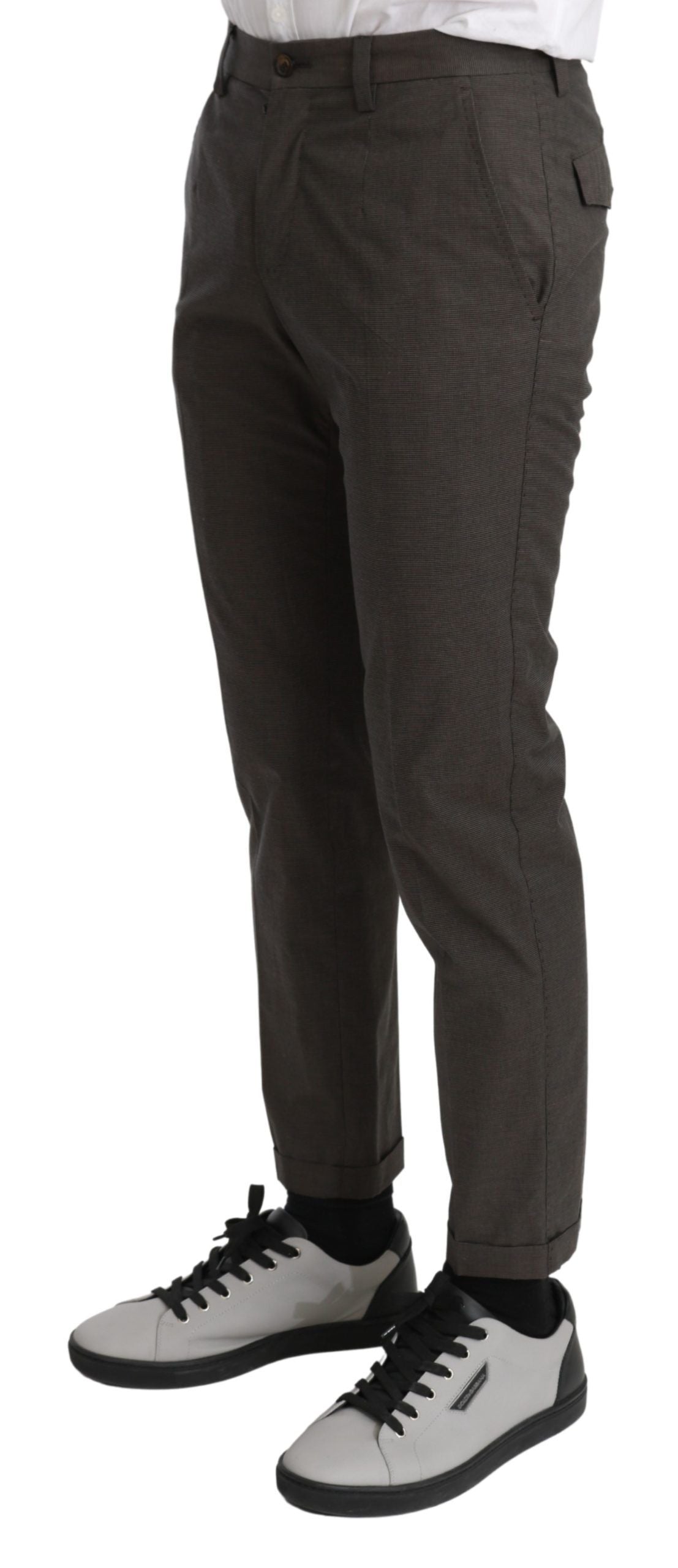 Dolce & Gabbana Brown Casual Mens Trouser 100% Cotton Men's Pants