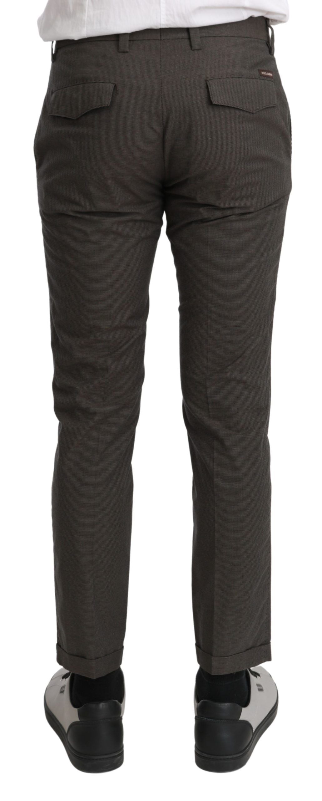 Dolce & Gabbana Brown Casual Mens Trouser 100% Cotton Men's Pants