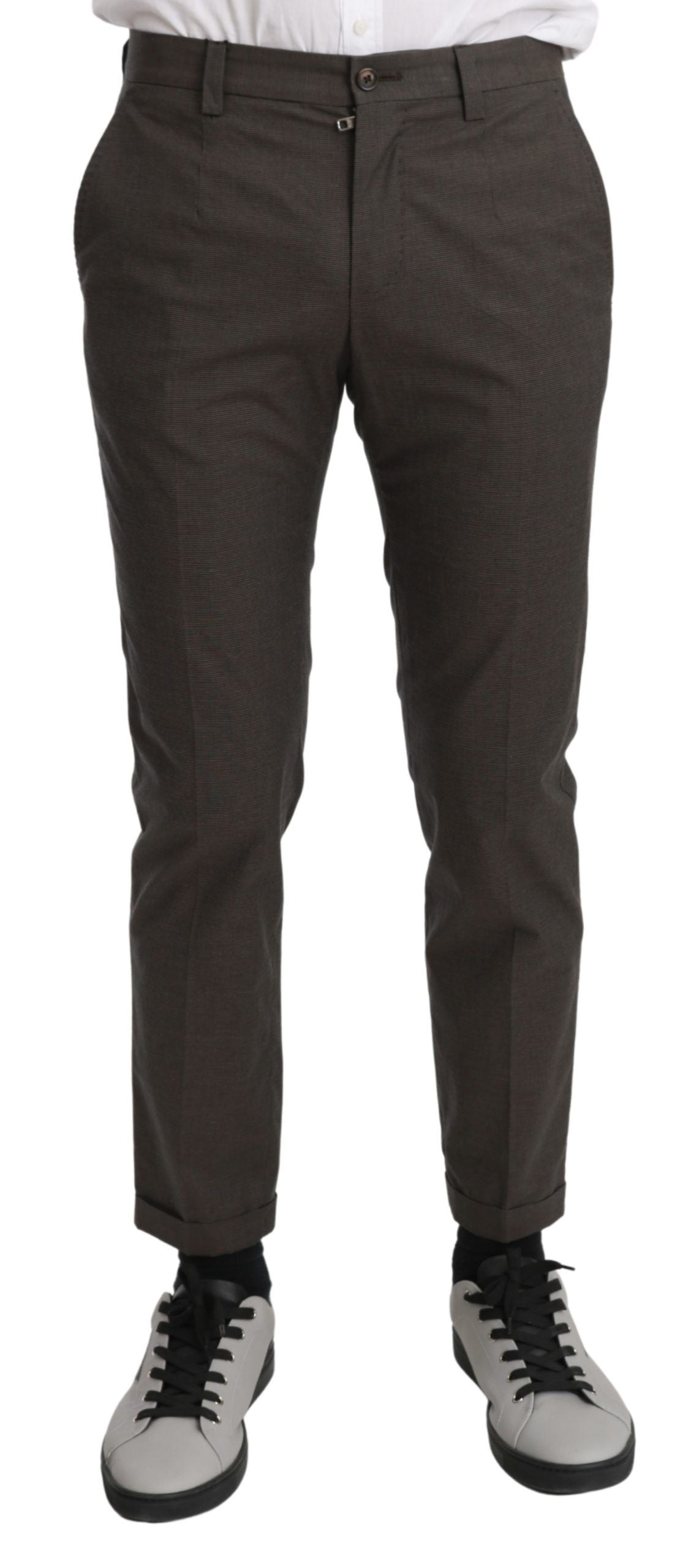 Dolce & Gabbana Brown Casual Mens Trouser 100% Cotton Men's Pants