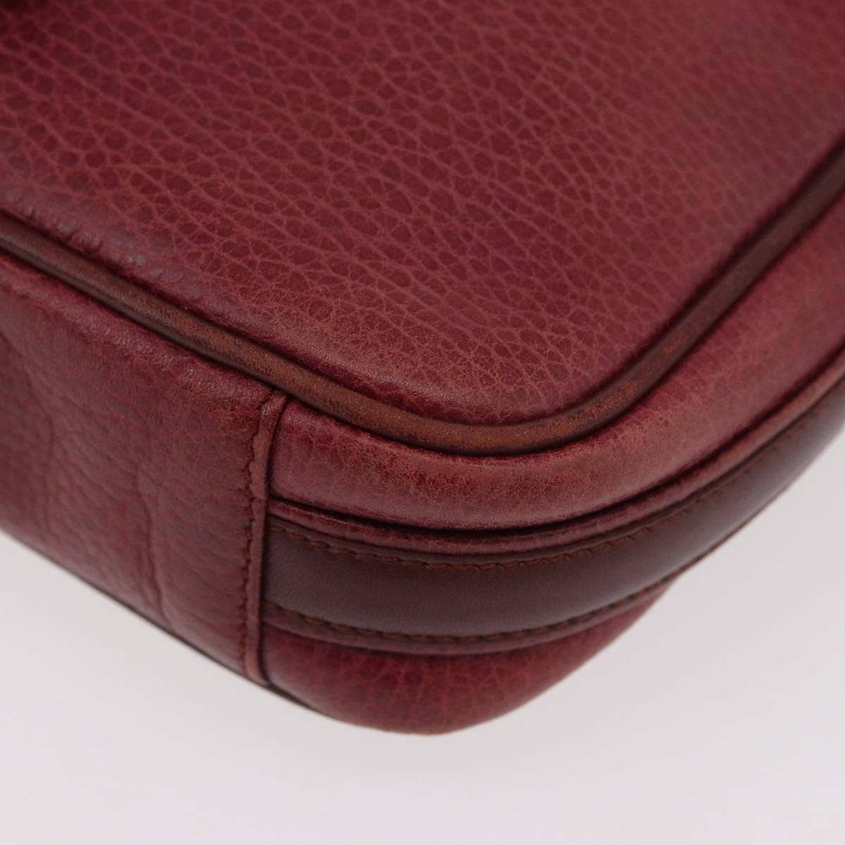 Cartier Tasseled Must De Cartier Leather Burgundy Leather Shoulder Bag Bag (Pre-Owned)
