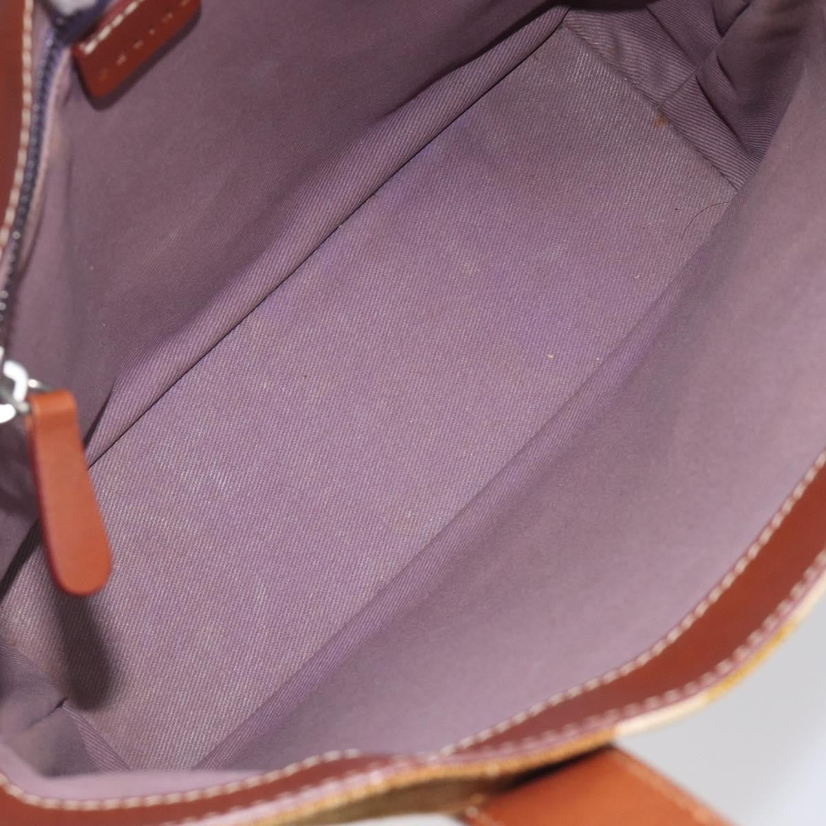 Celine Handbag Canvas Brown Canvas Handbag (Pre-Owned)