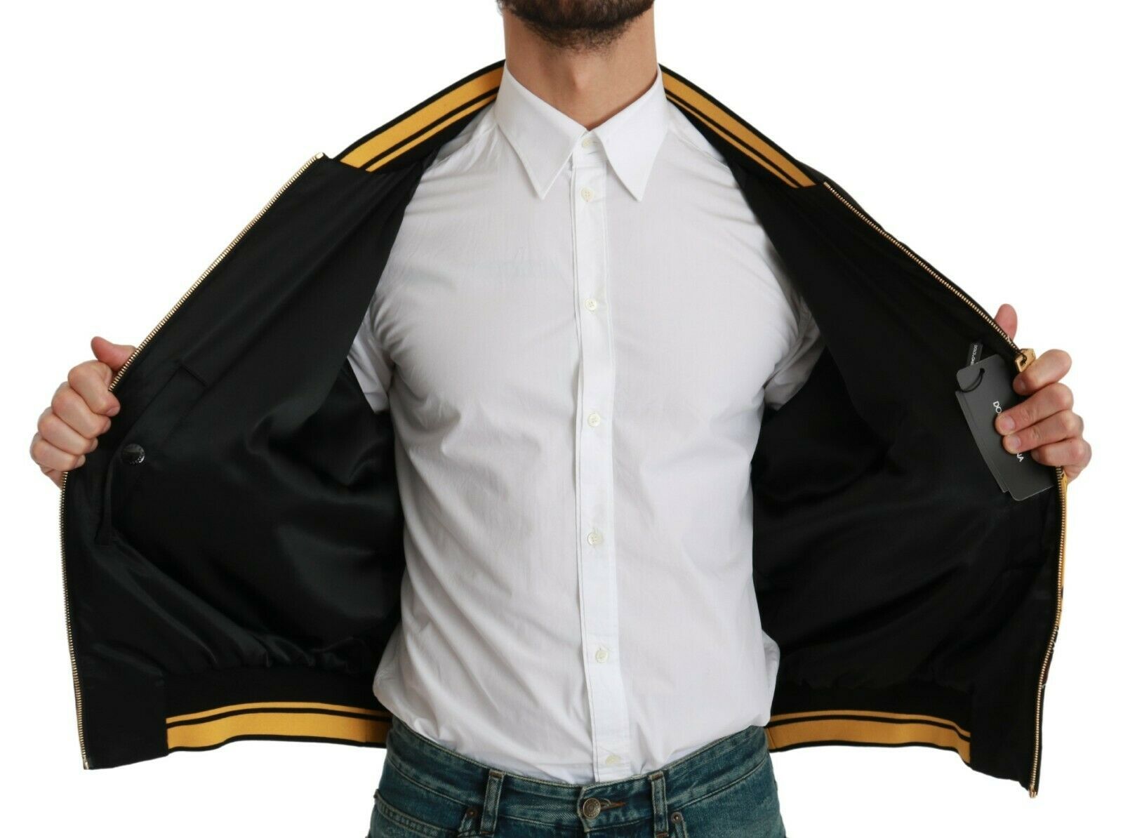 Dolce & Gabbana Black YEAR OF THE PIG Bomber Men's Jacket
