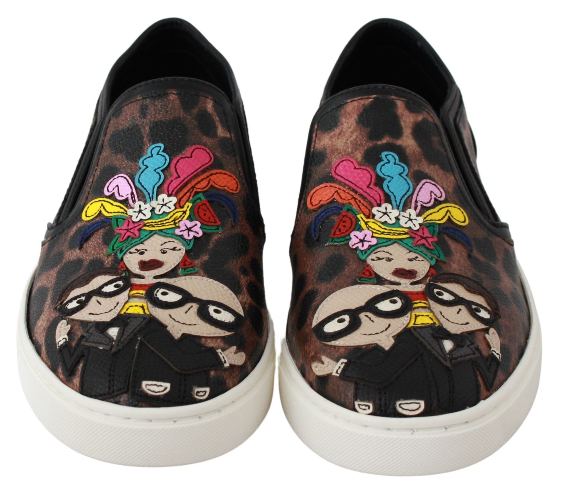 Dolce & Gabbana Leather Leopard #dgfamily Loafers Women's Shoes
