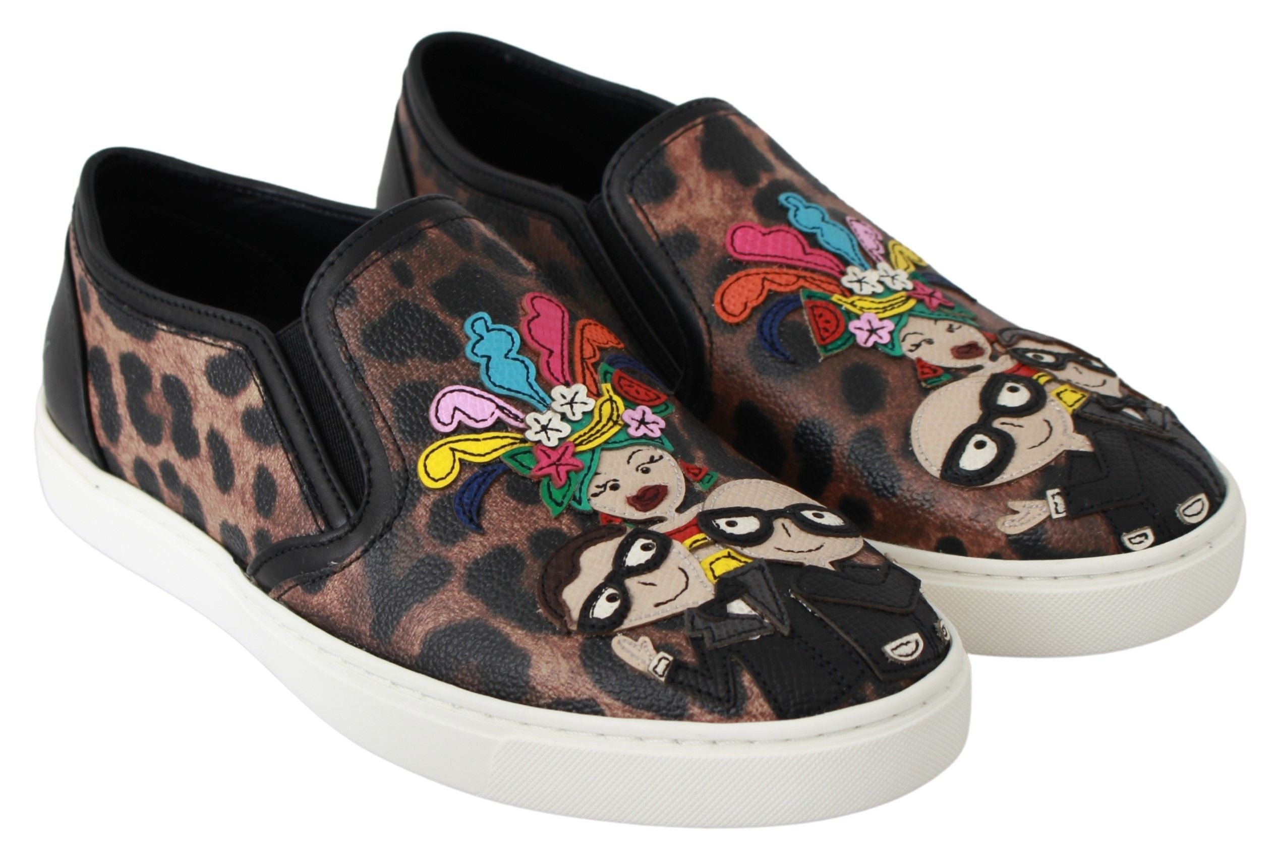 Dolce & Gabbana Leather Leopard #dgfamily Loafers Women's Shoes
