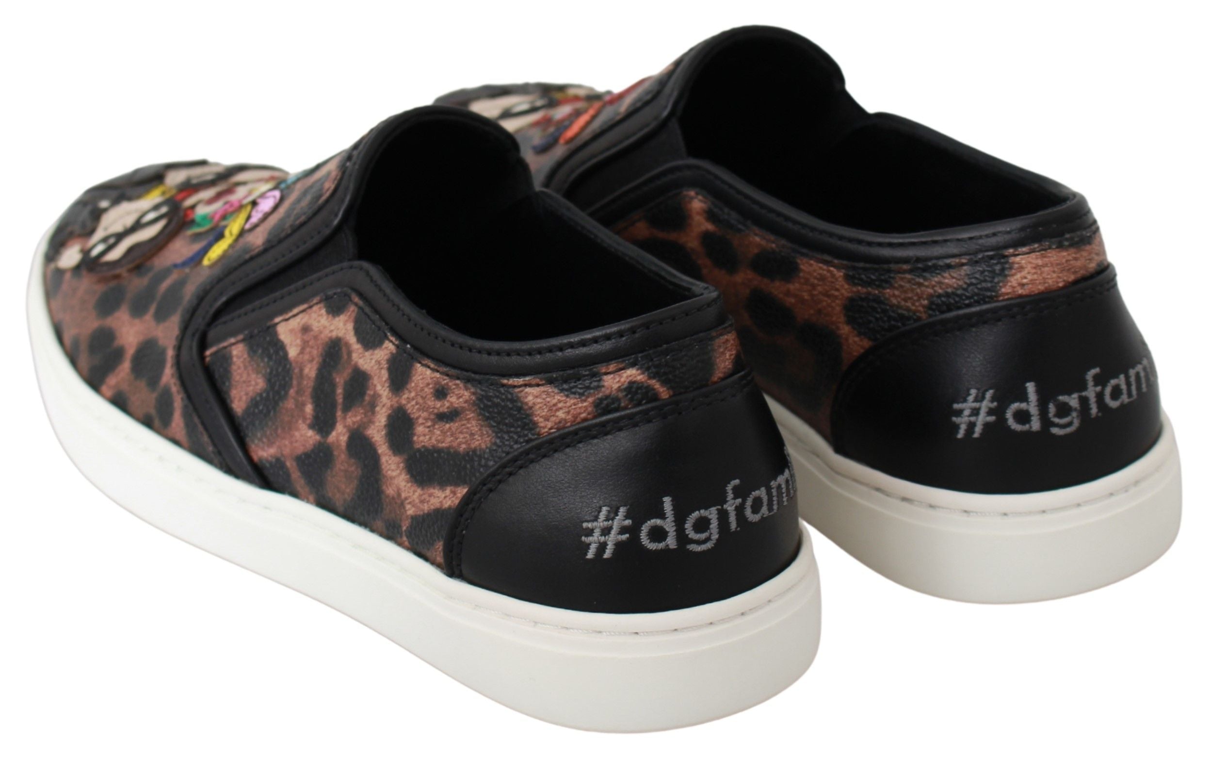 Dolce & Gabbana Leather Leopard #dgfamily Loafers Women's Shoes