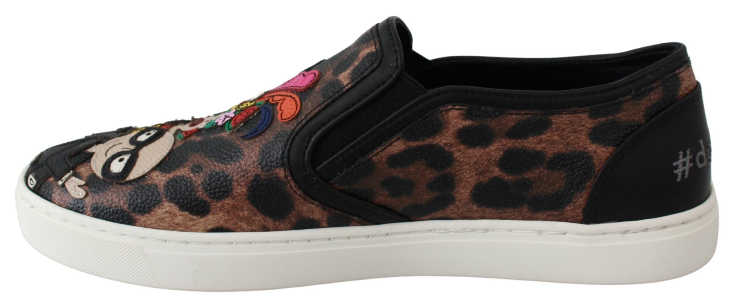 Dolce & Gabbana Leather Leopard #dgfamily Loafers Women's Shoes