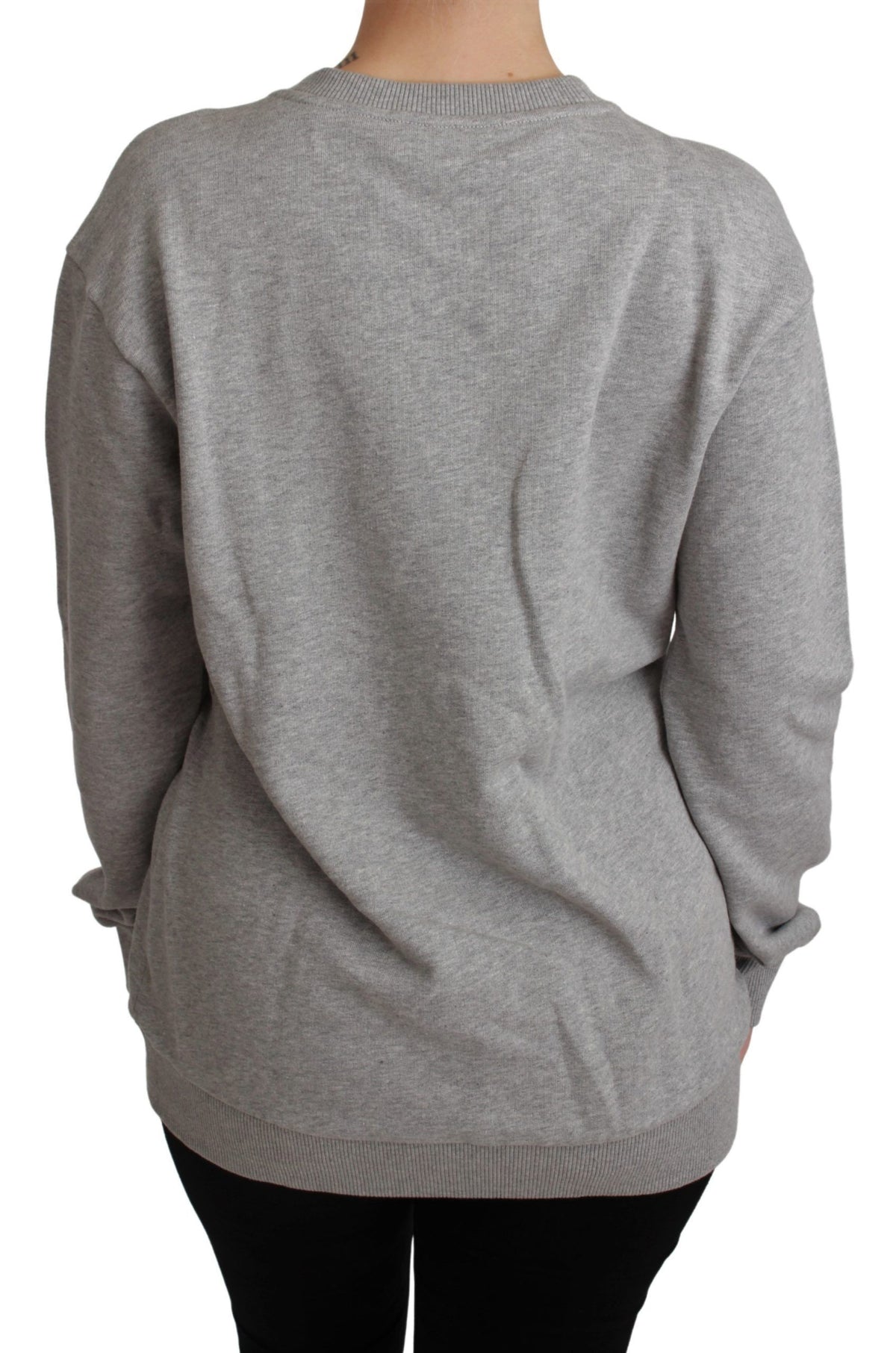 Dolce & Gabbana Gray #dgfamily Cotton Pullover Women's Sweater
