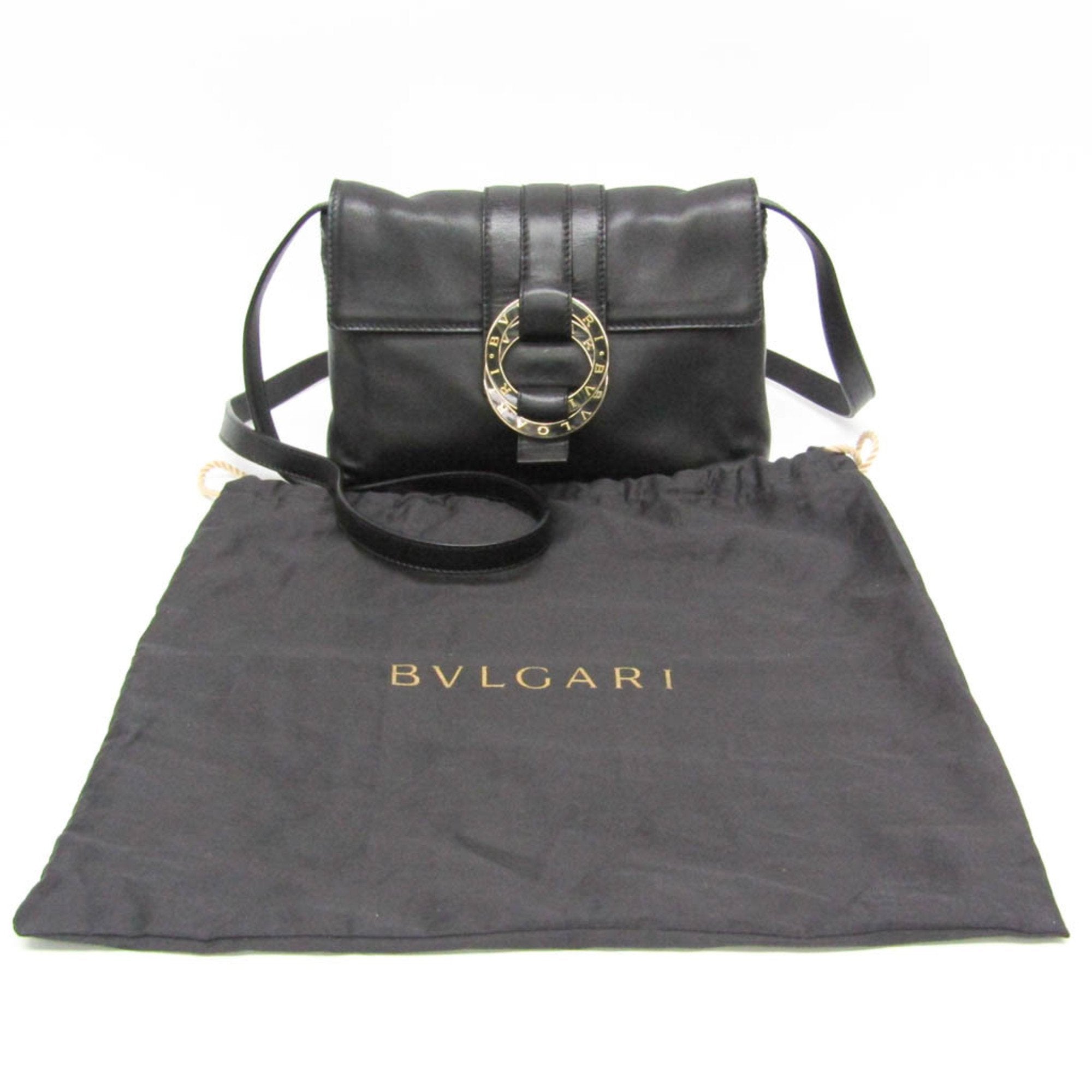 Bulgari Black Leather Shopper Bag (Pre-Owned)