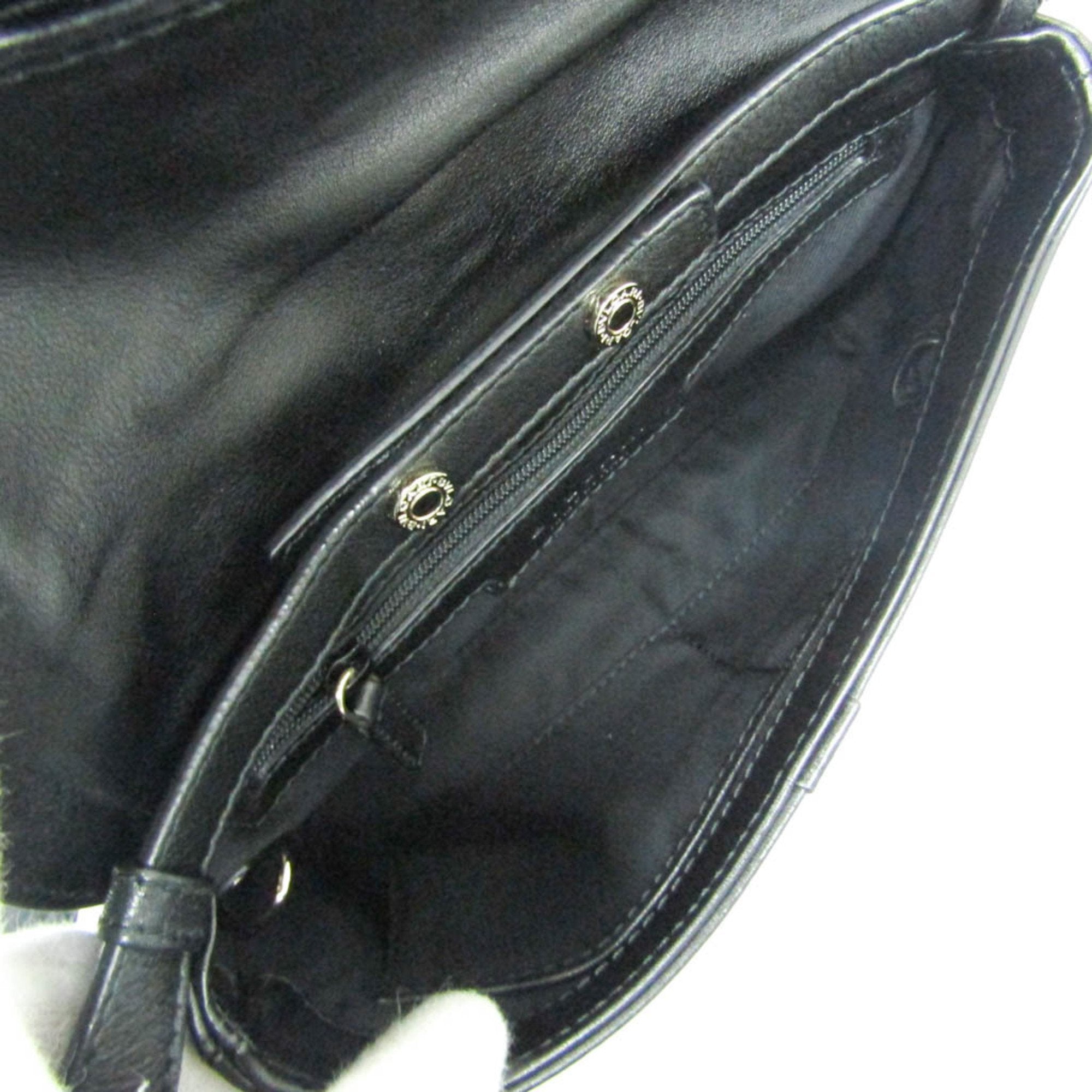 Bulgari Black Leather Shopper Bag (Pre-Owned)