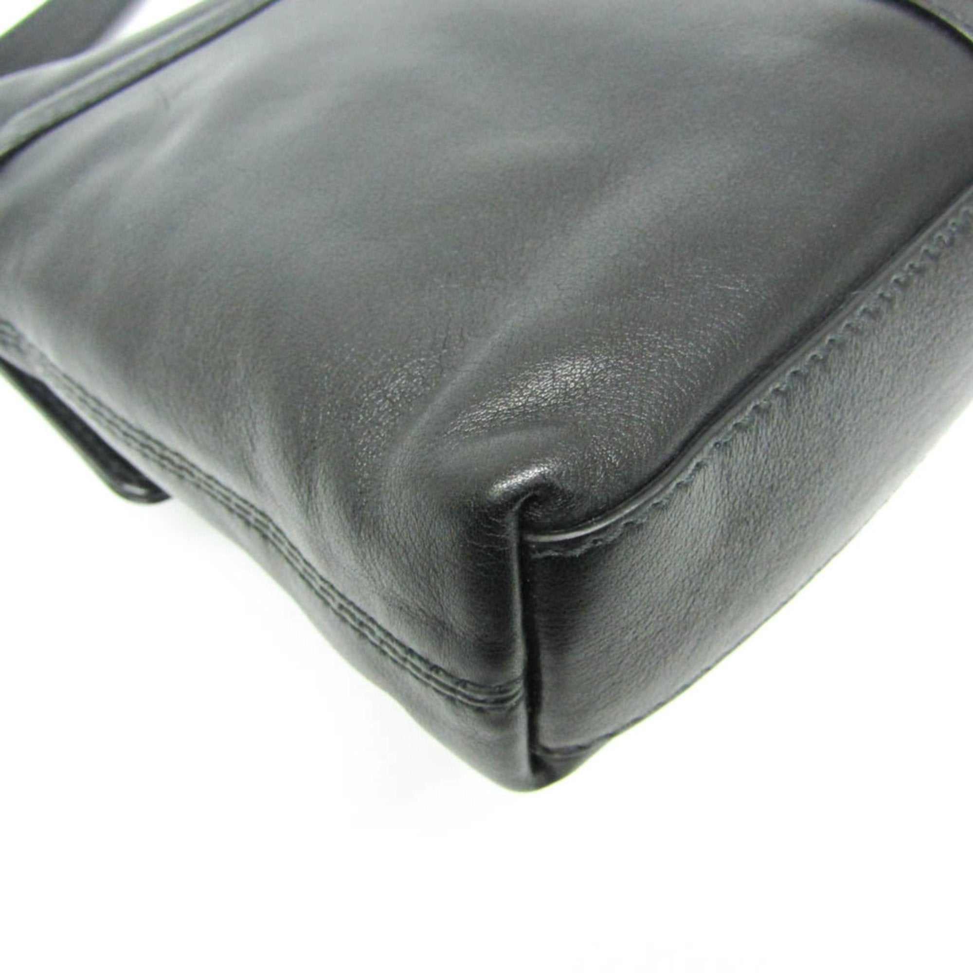 Bulgari Black Leather Shopper Bag (Pre-Owned)
