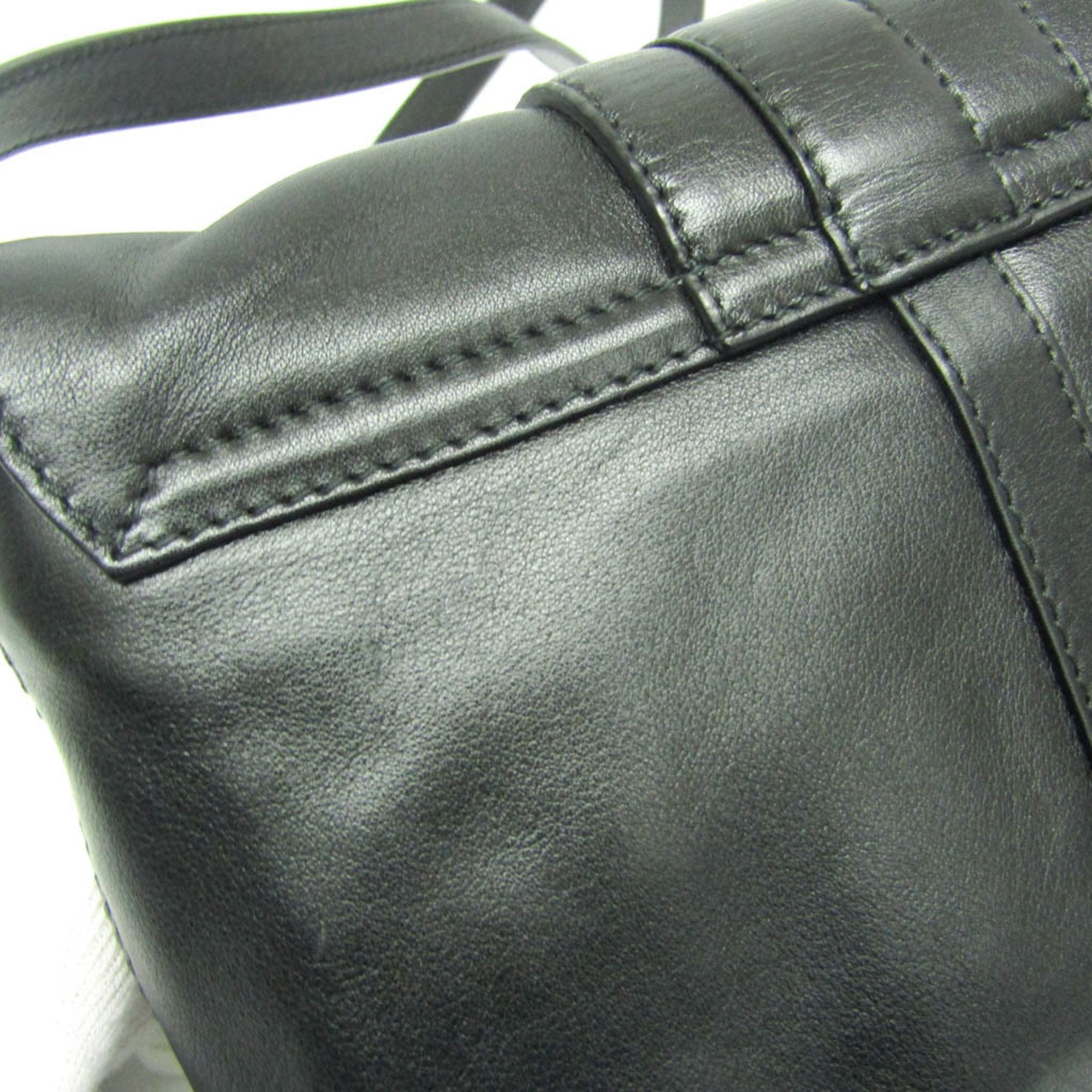 Bulgari Black Leather Shopper Bag (Pre-Owned)