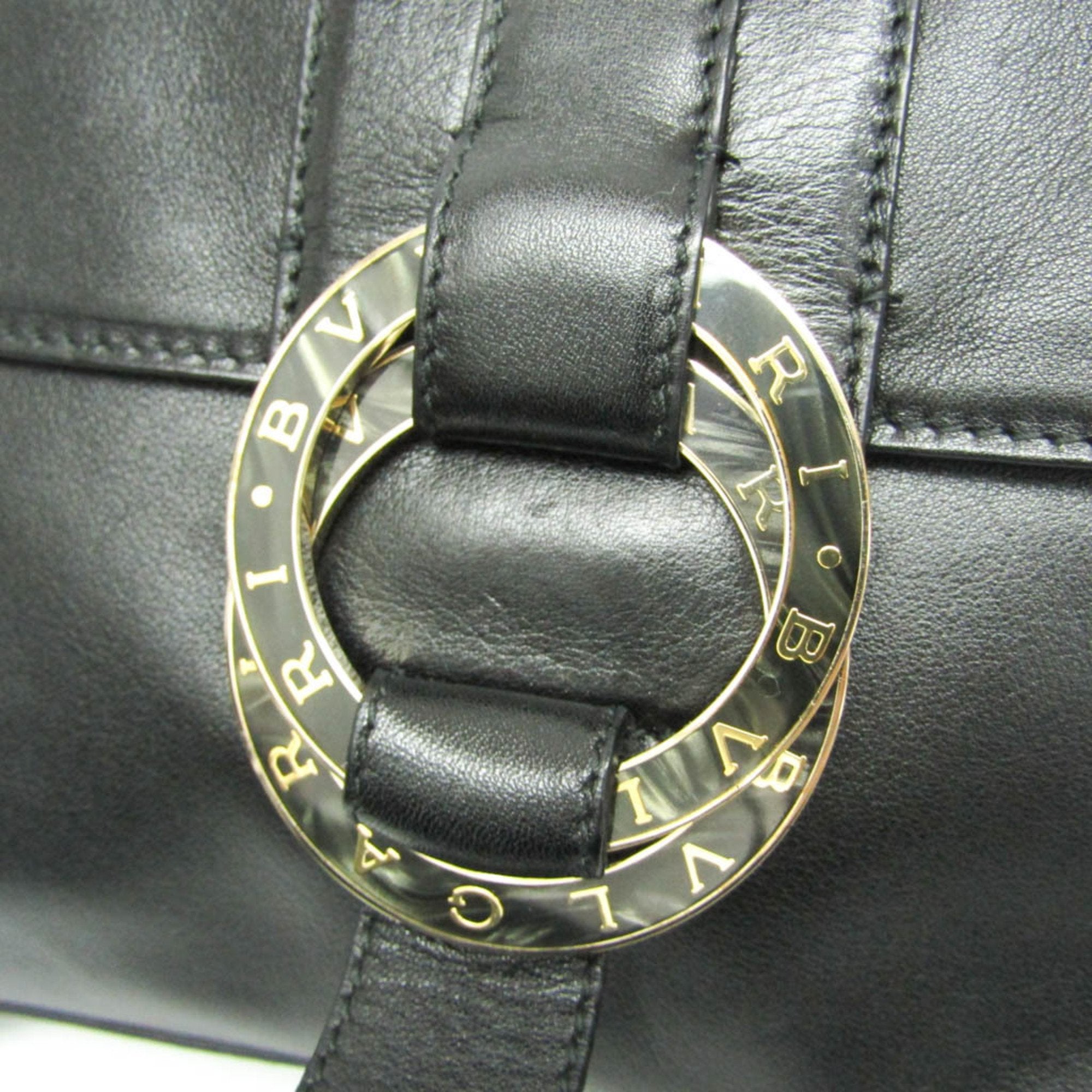 Bulgari Black Leather Shopper Bag (Pre-Owned)