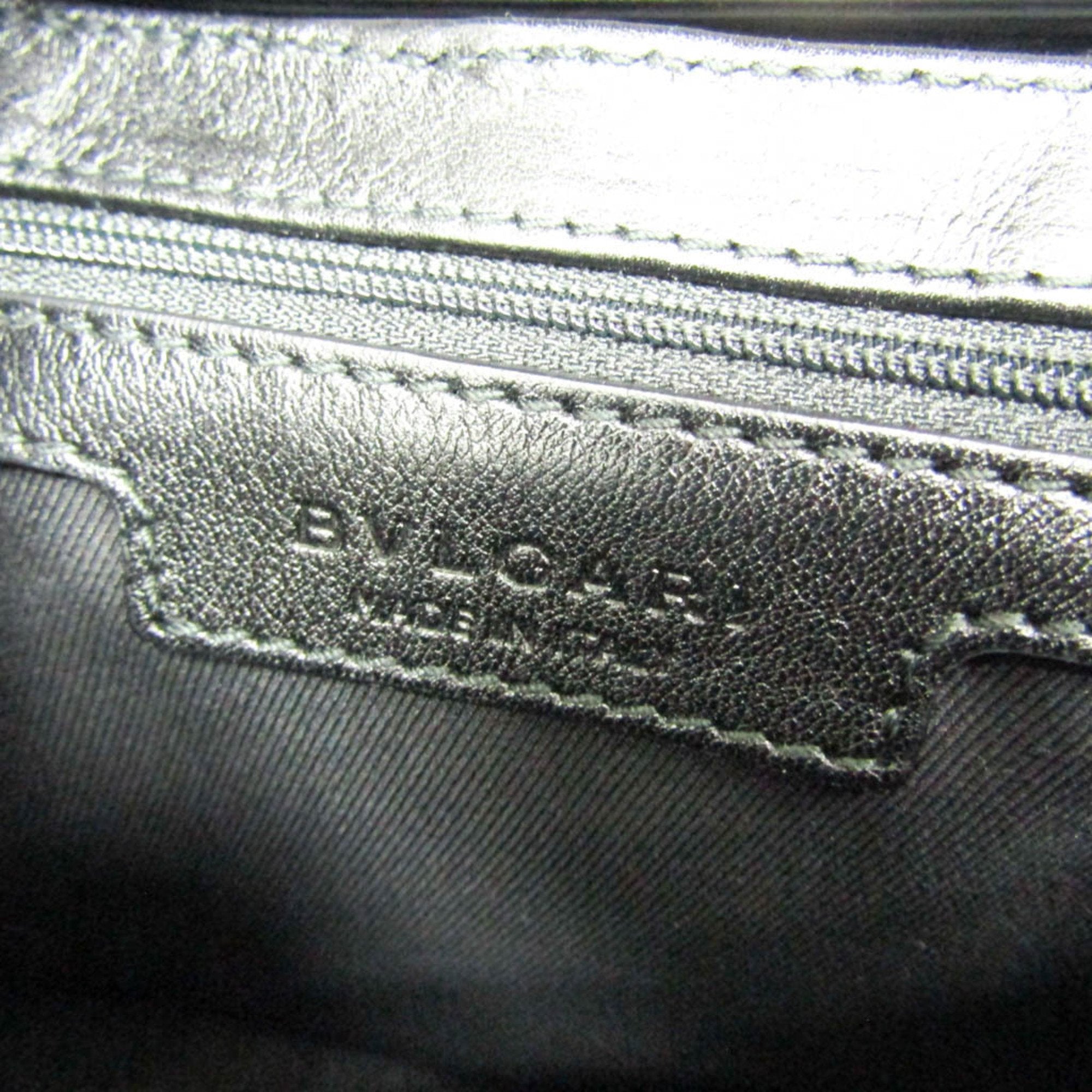 Bulgari Black Leather Shopper Bag (Pre-Owned)