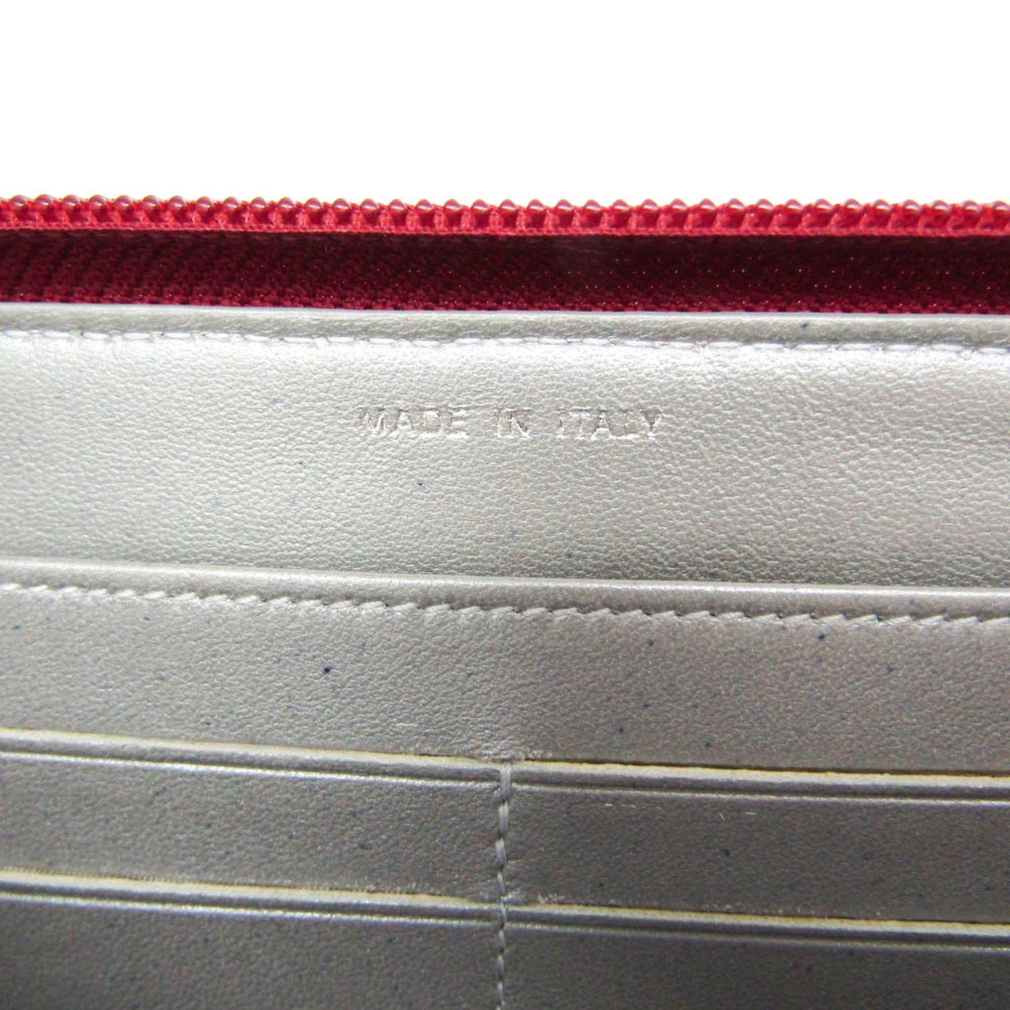 Chanel Camellia Burgundy Leather Wallet (Pre-Owned)