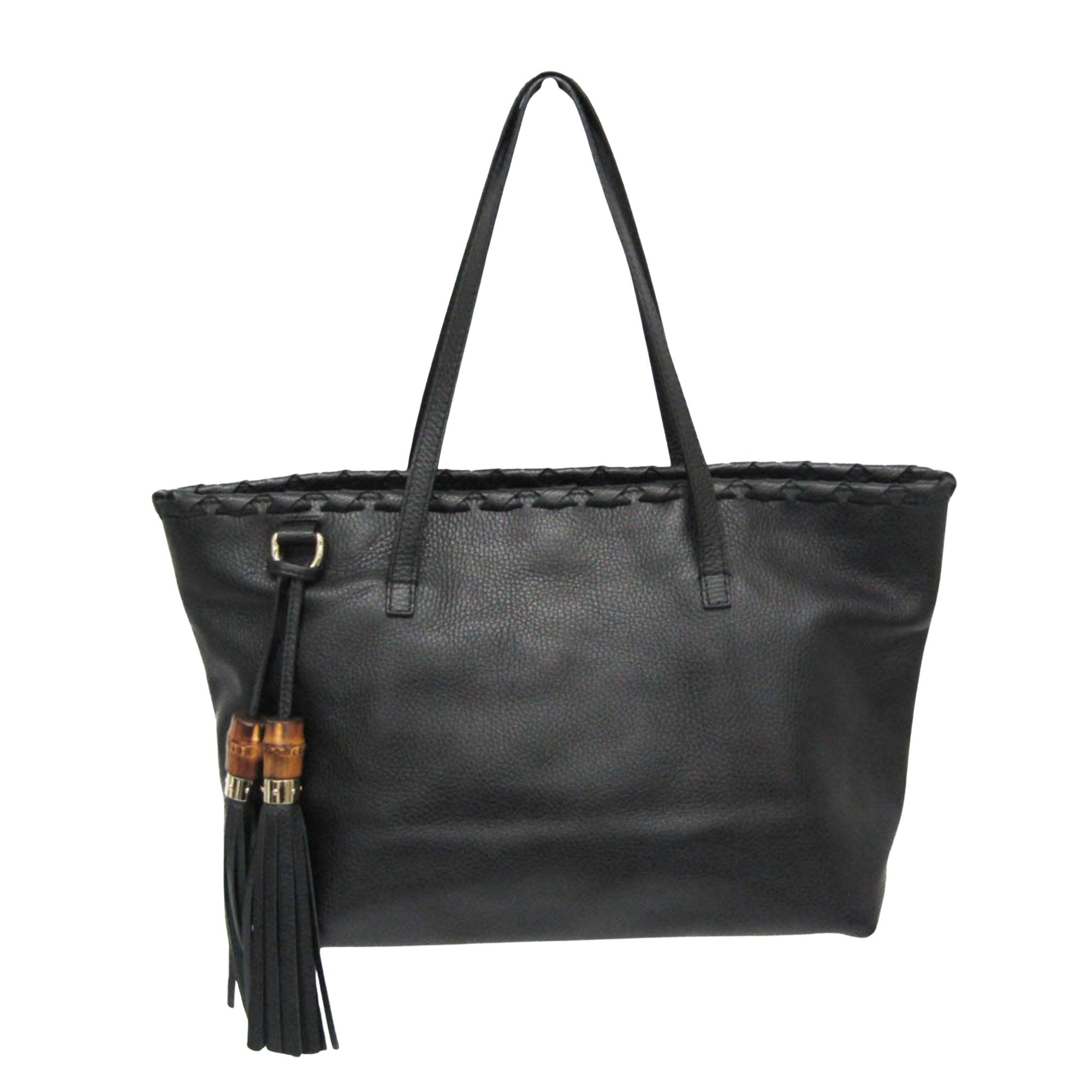 Gucci Black Leather Tote Bag (Pre-Owned)