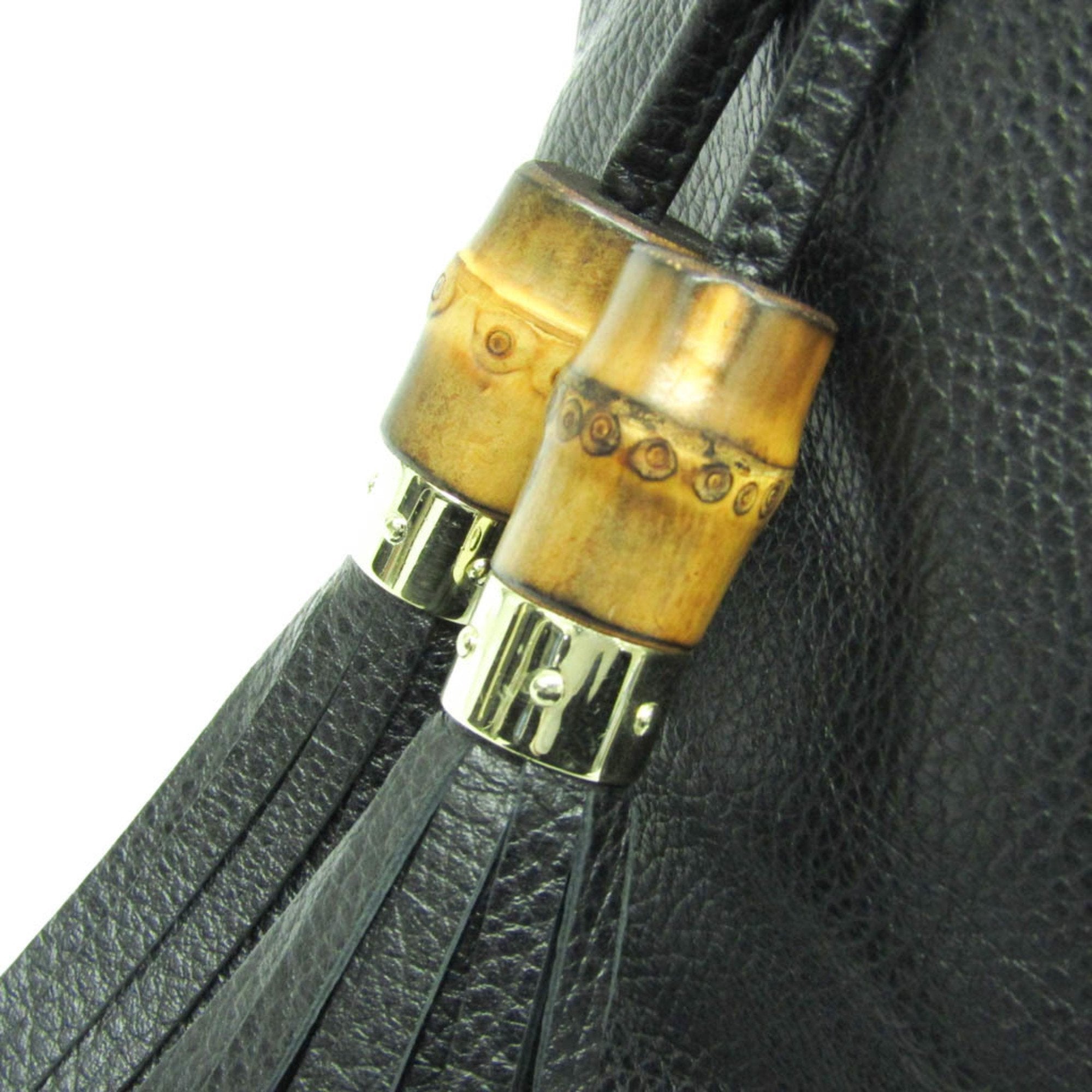 Gucci Black Leather Tote Bag (Pre-Owned)