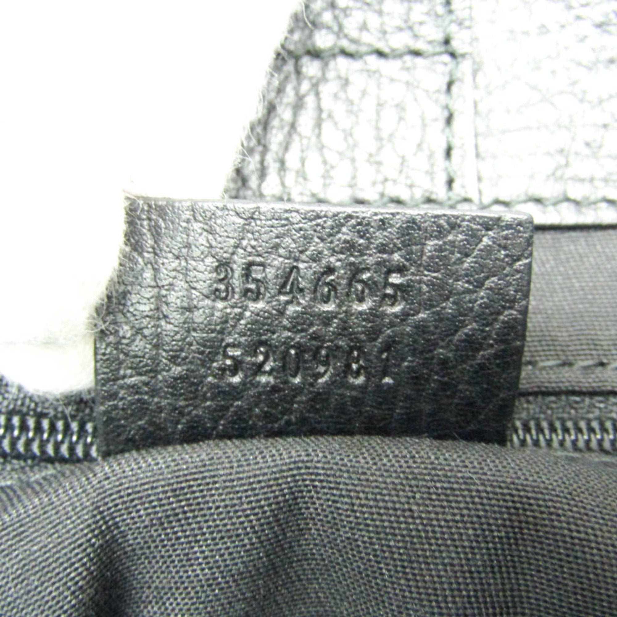 Gucci Black Leather Tote Bag (Pre-Owned)