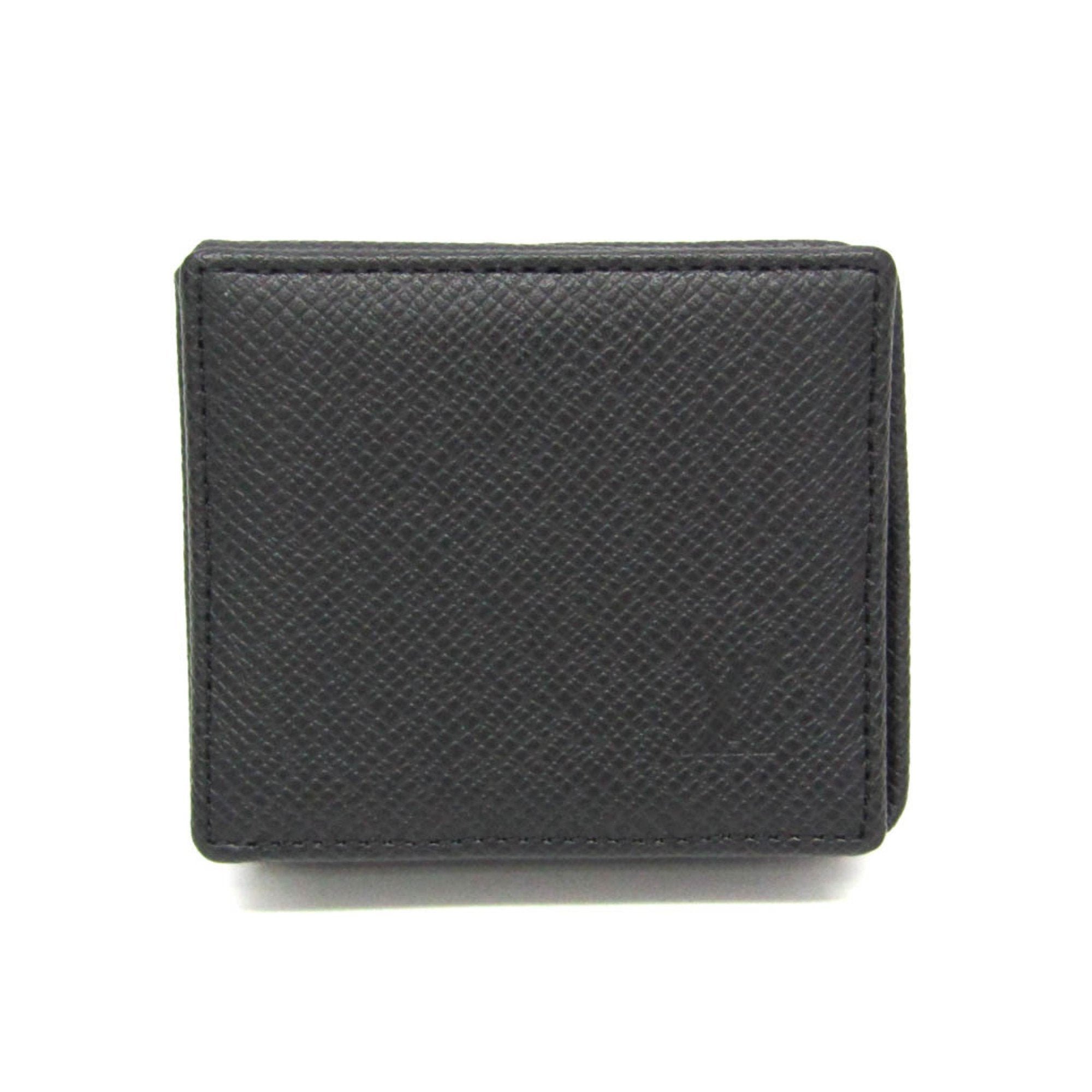 Louis Vuitton Porte Monnaie Boîte Black Leather Wallet (Pre-Owned)