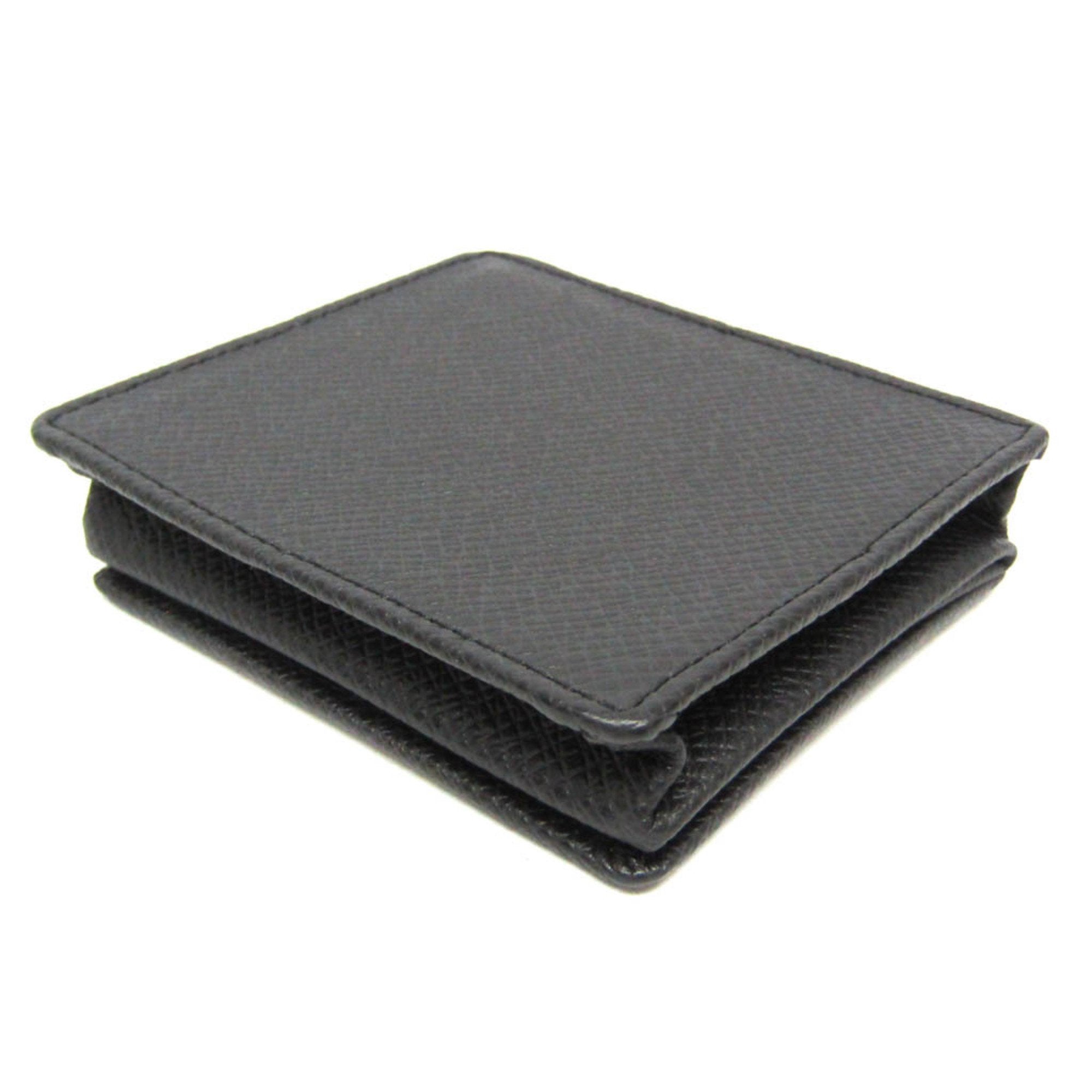 Louis Vuitton Porte Monnaie Boîte Black Leather Wallet (Pre-Owned)