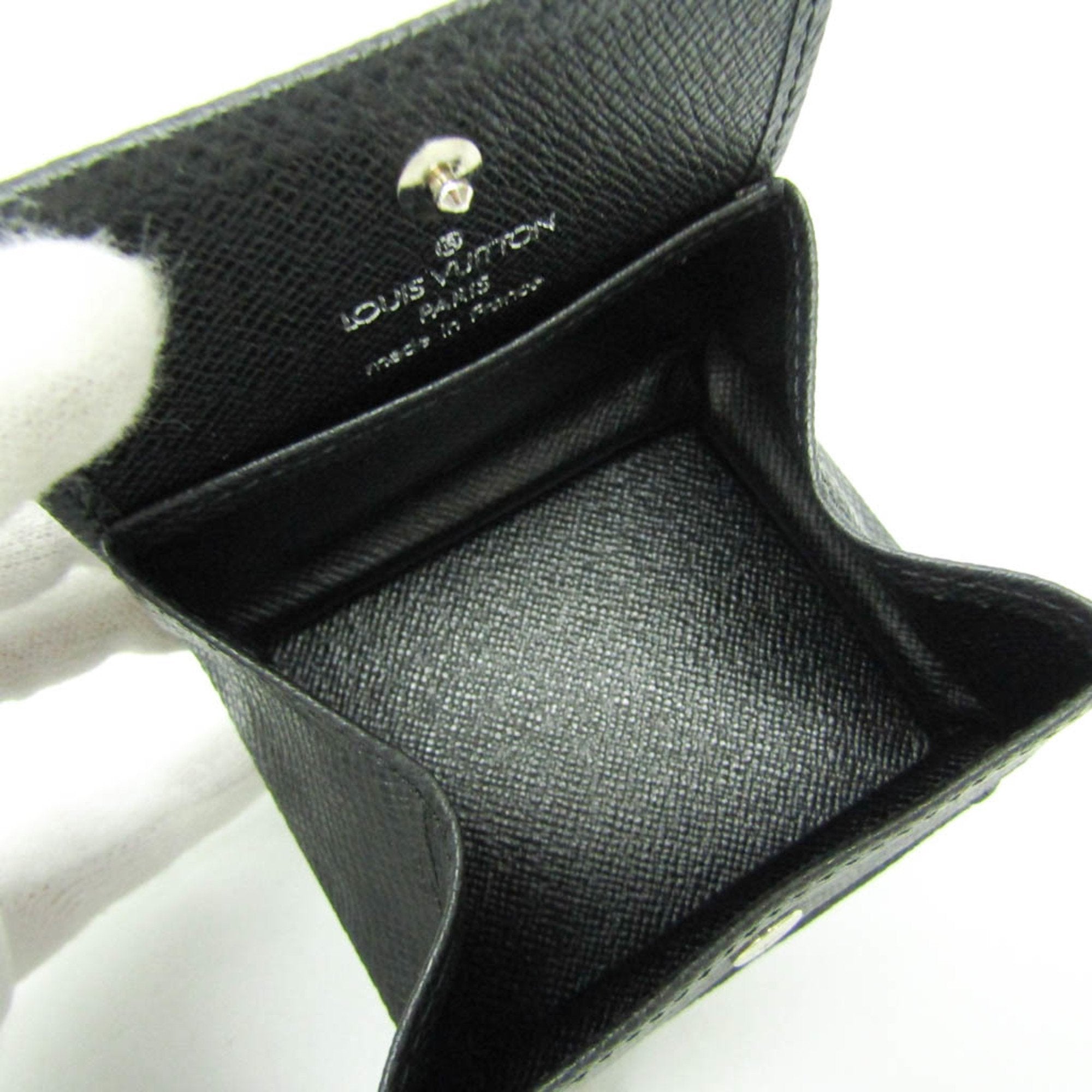 Louis Vuitton Porte Monnaie Boîte Black Leather Wallet (Pre-Owned)