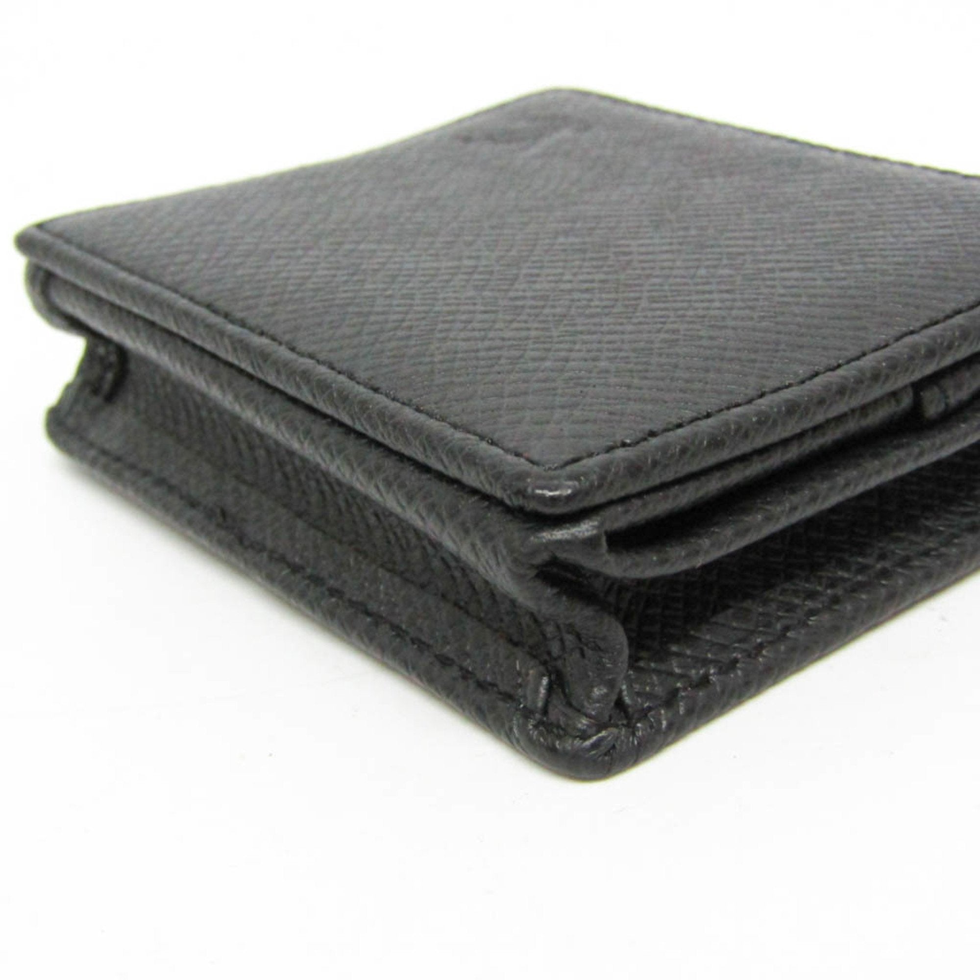 Louis Vuitton Porte Monnaie Boîte Black Leather Wallet (Pre-Owned)