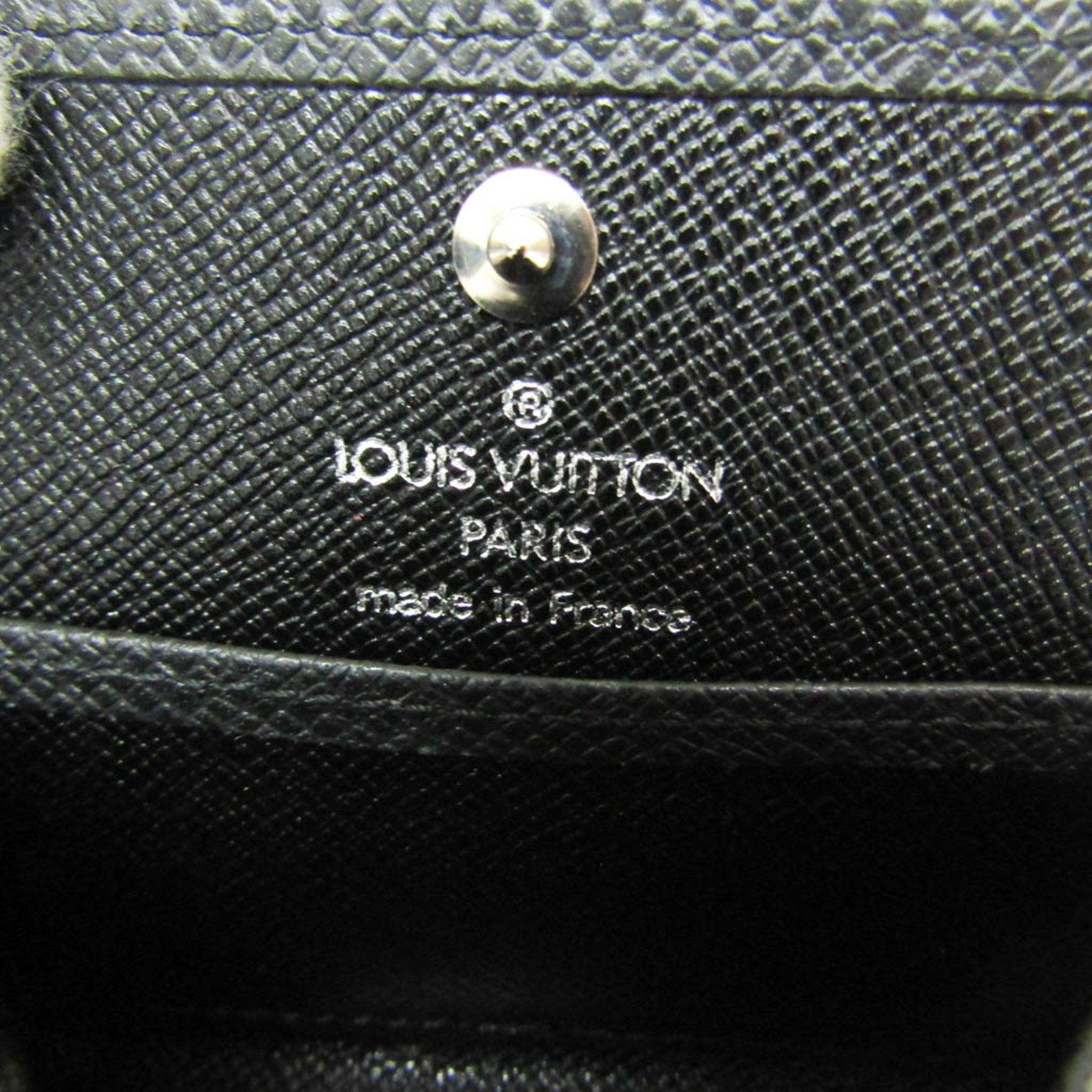 Louis Vuitton Porte Monnaie Boîte Black Leather Wallet (Pre-Owned)
