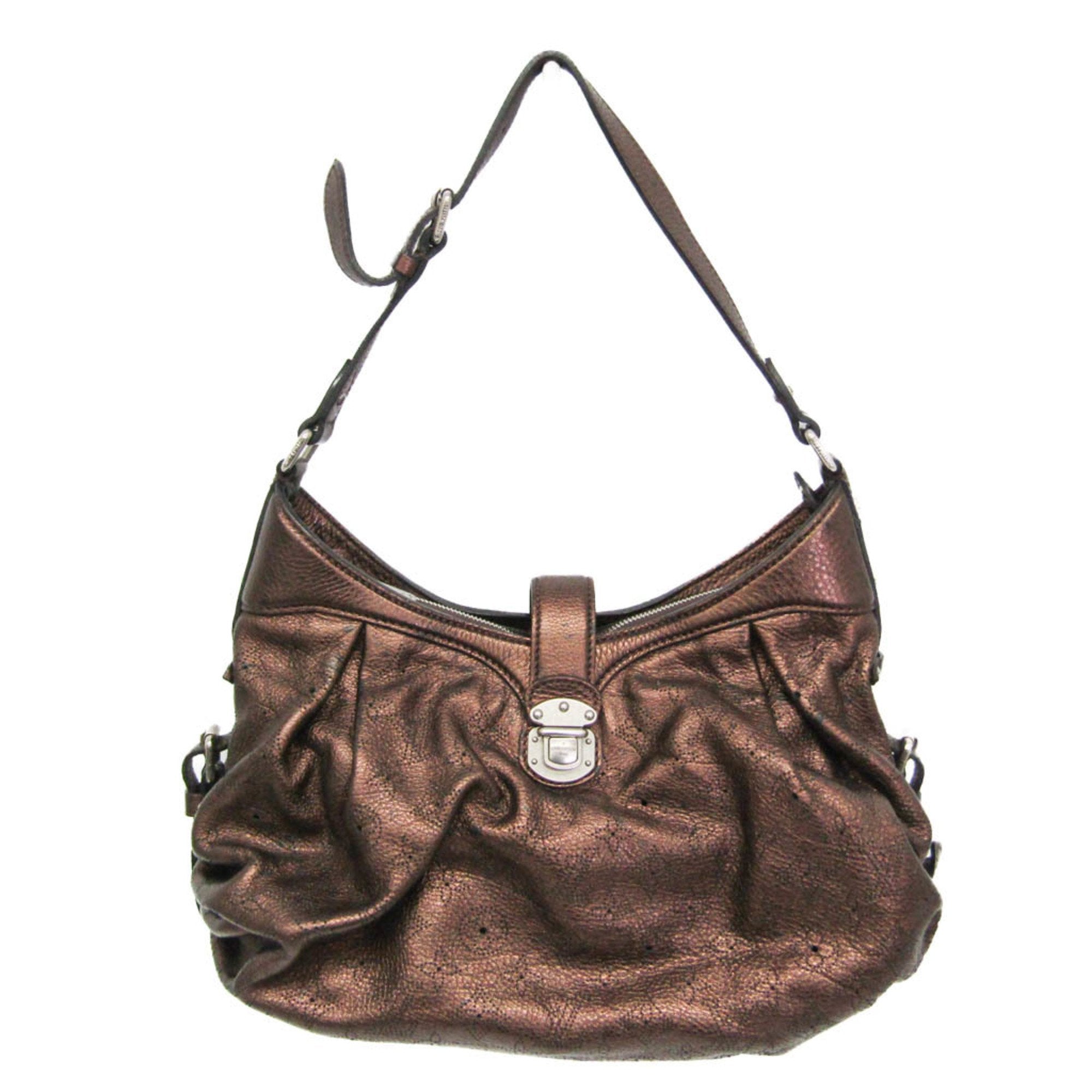 Louis Vuitton Mahina Brown Leather Shoulder Bag (Pre-Owned)