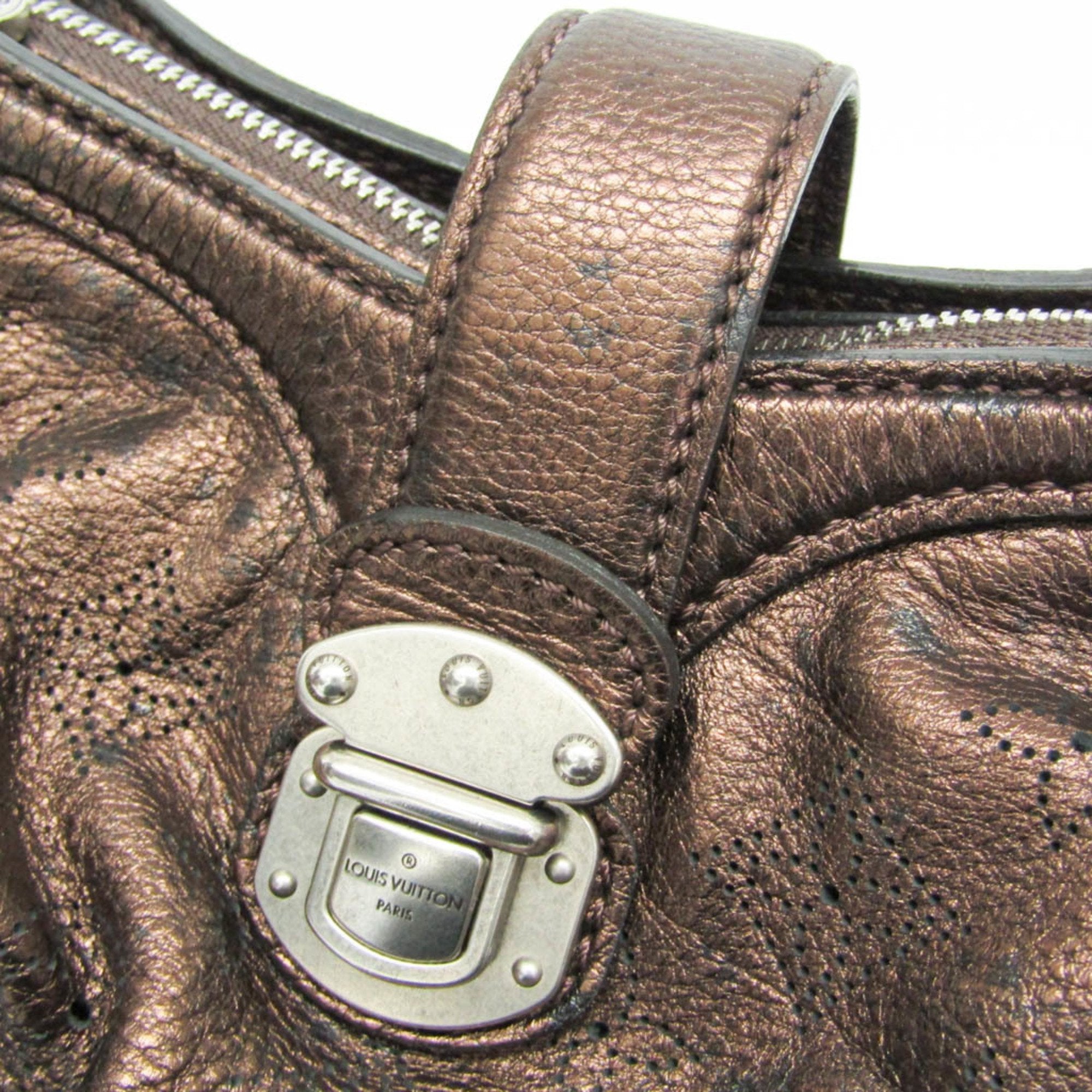Louis Vuitton Mahina Brown Leather Shoulder Bag (Pre-Owned)