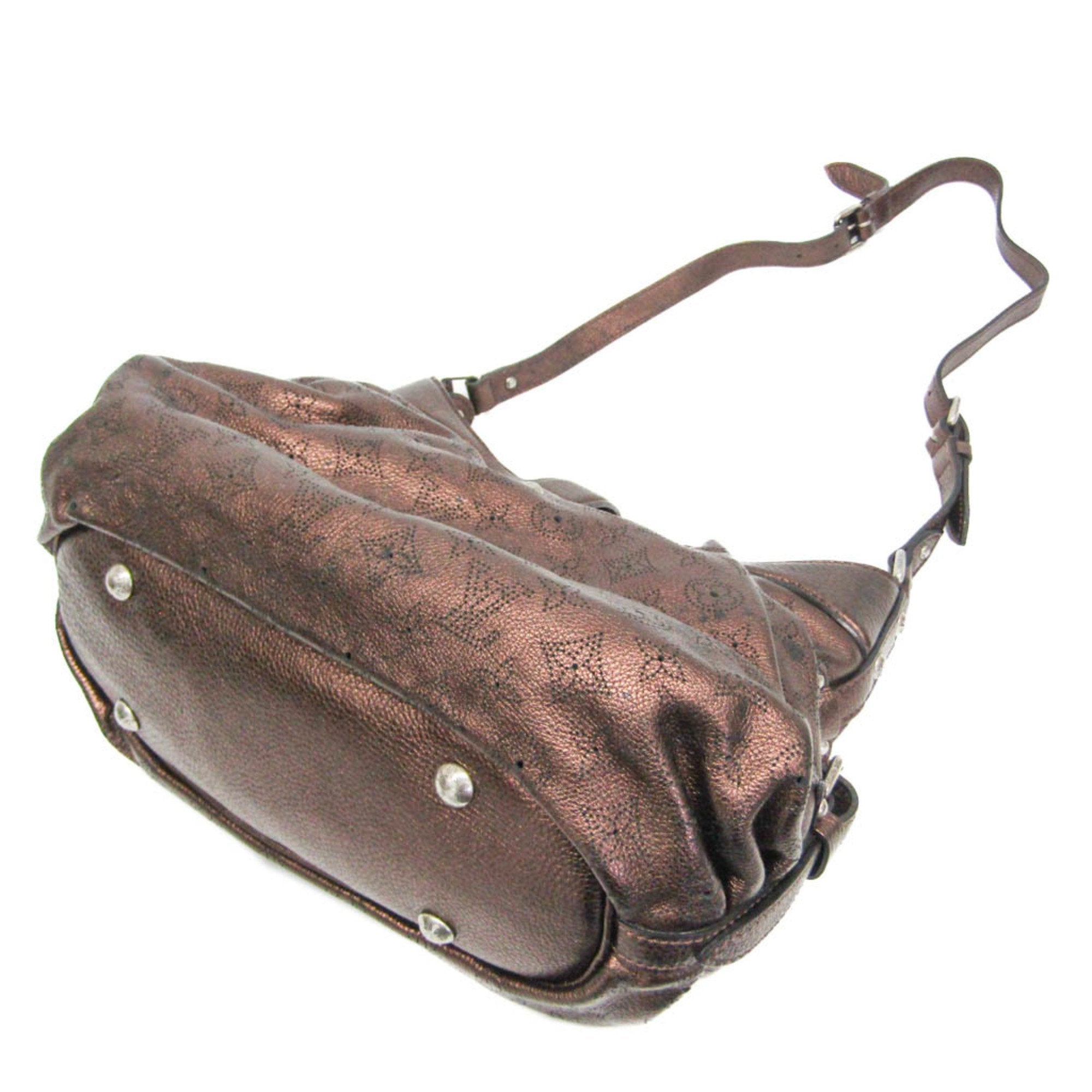 Louis Vuitton Mahina Brown Leather Shoulder Bag (Pre-Owned)