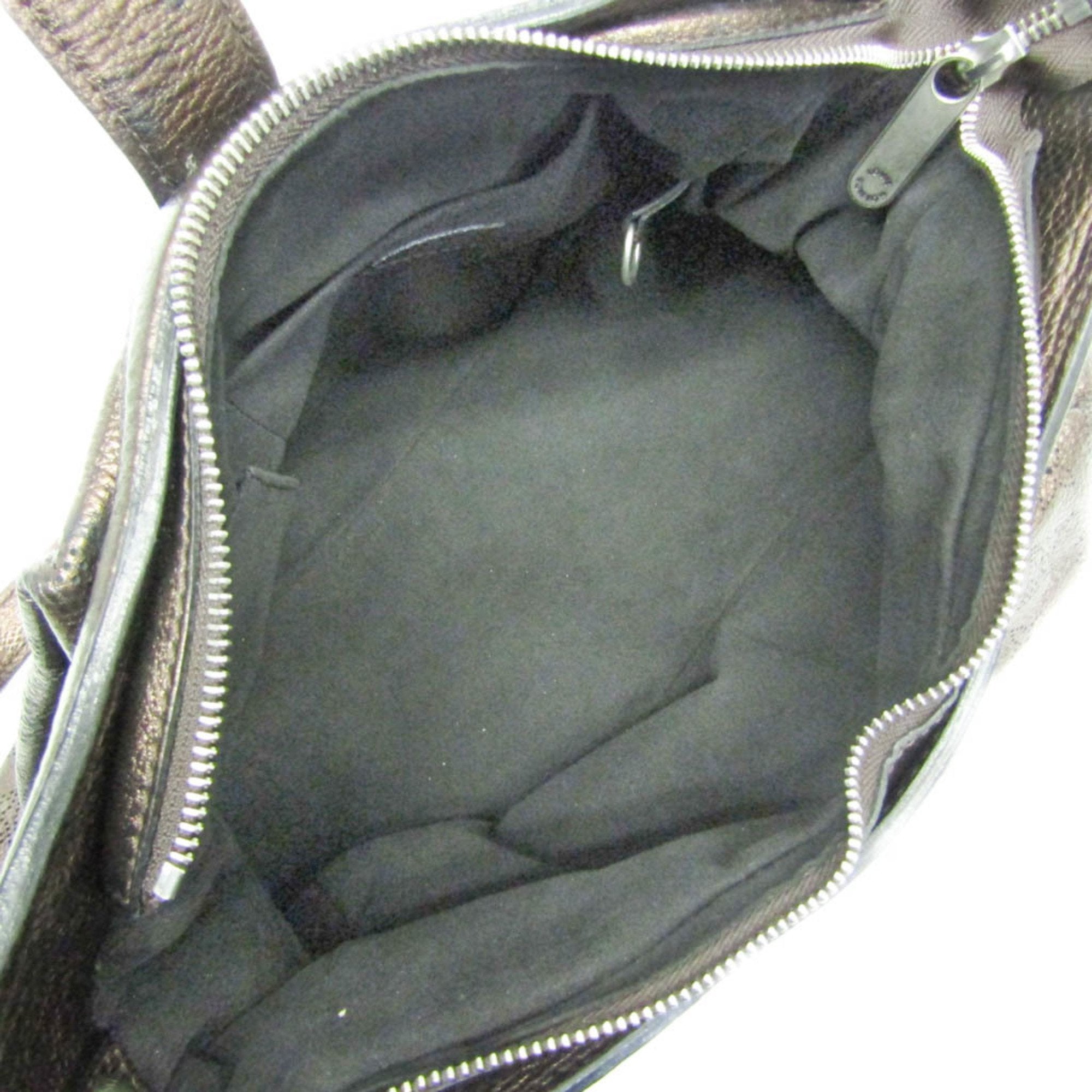 Louis Vuitton Mahina Brown Leather Shoulder Bag (Pre-Owned)