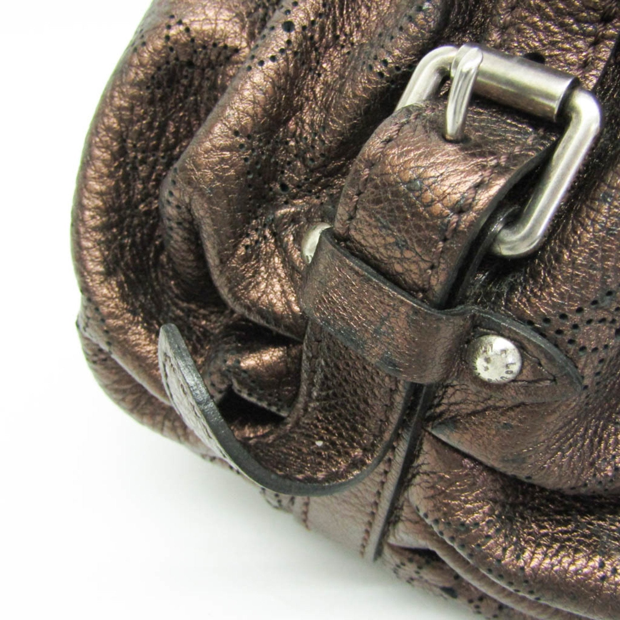 Louis Vuitton Mahina Brown Leather Shoulder Bag (Pre-Owned)