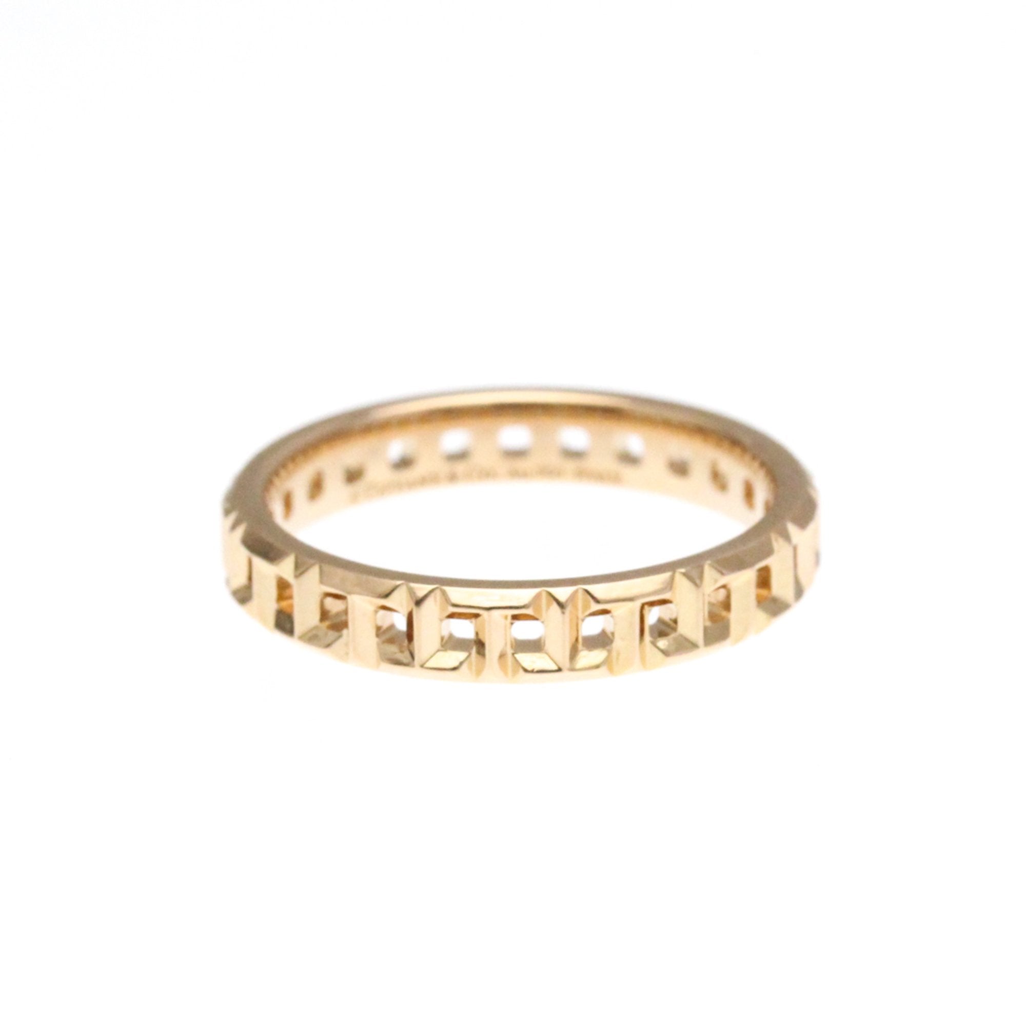 Tiffany & Co T True Yellow Rose Gold Ring Jewelry (Pre-Owned)