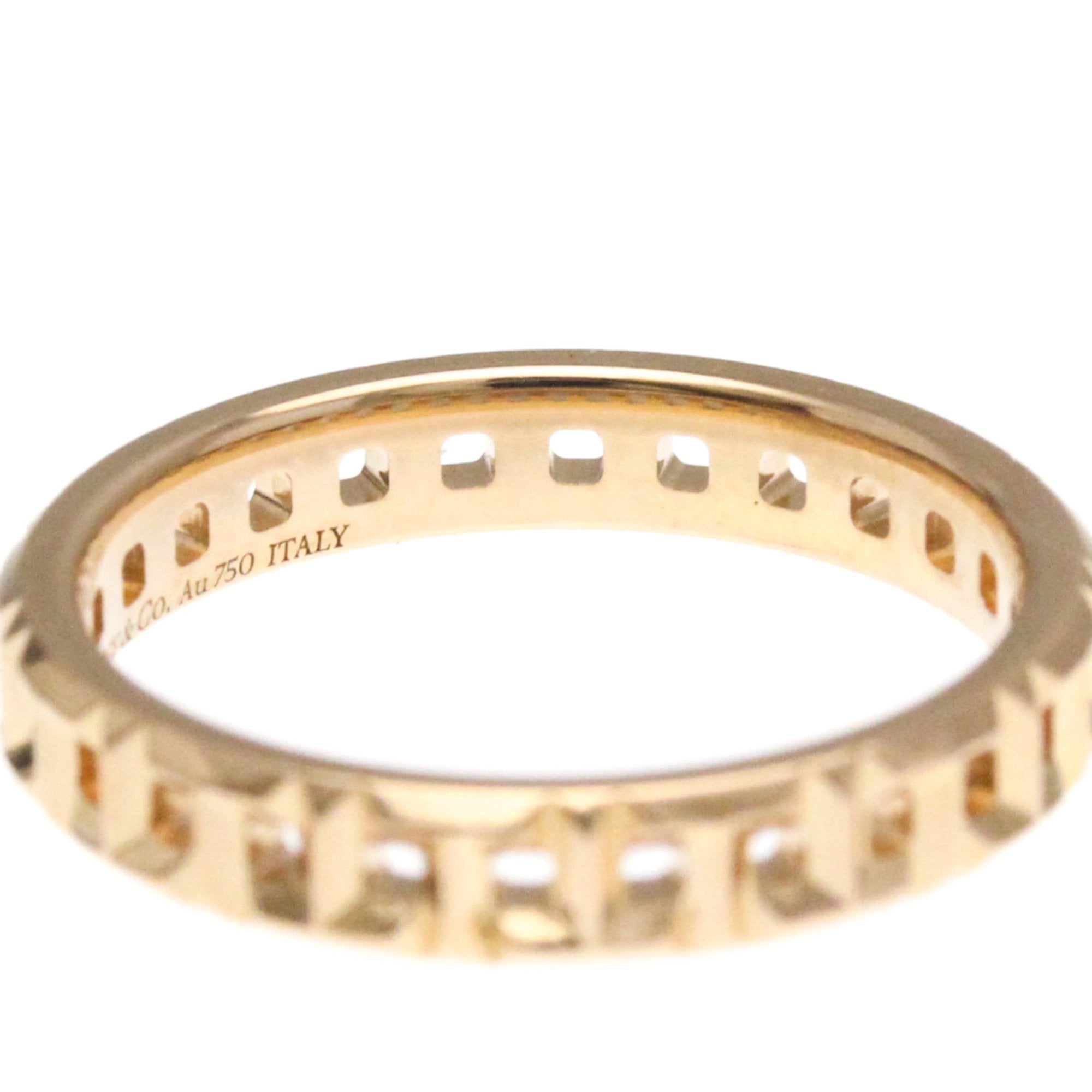 Tiffany & Co T True Yellow Rose Gold Ring Jewelry (Pre-Owned)