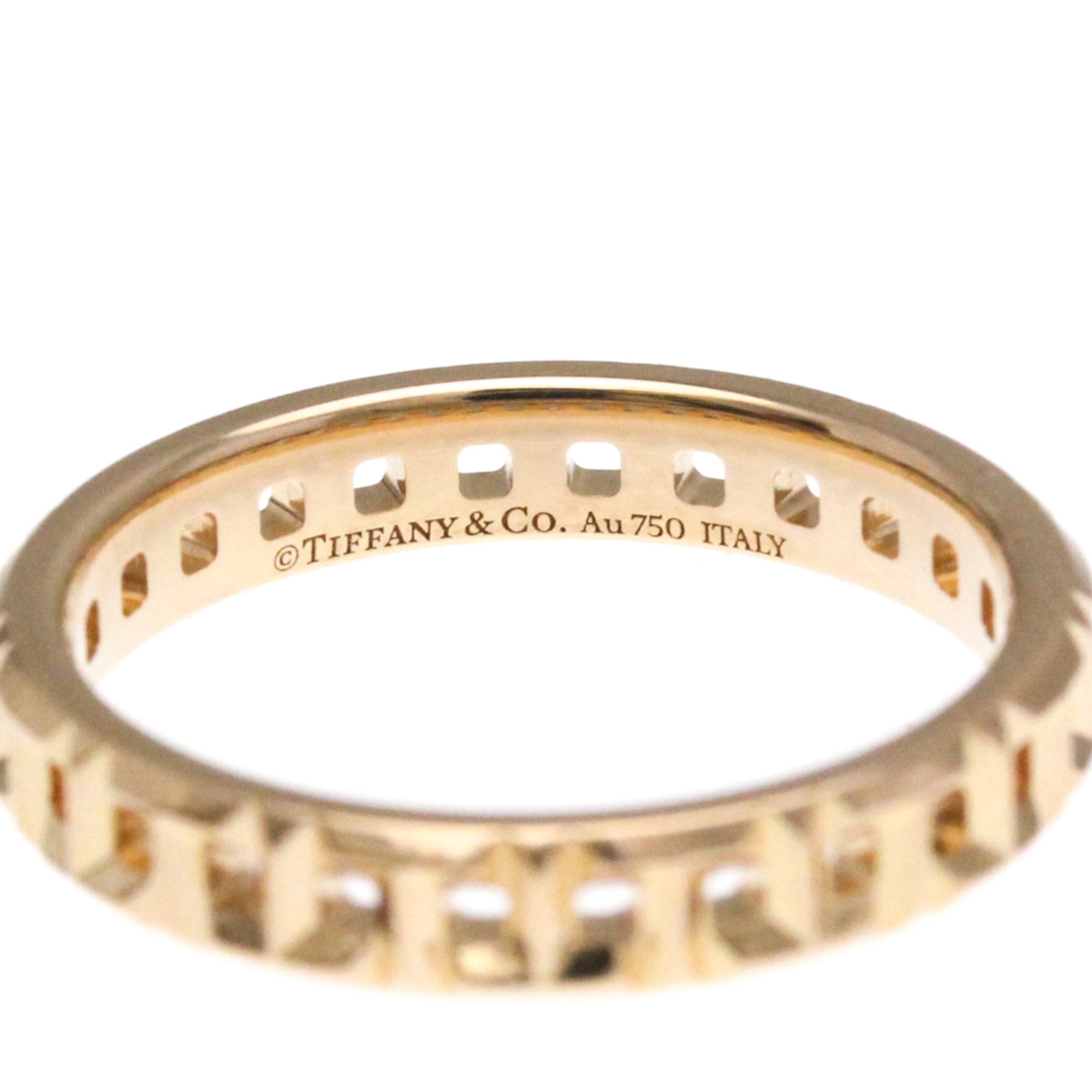 Tiffany & Co T True Yellow Rose Gold Ring Jewelry (Pre-Owned)