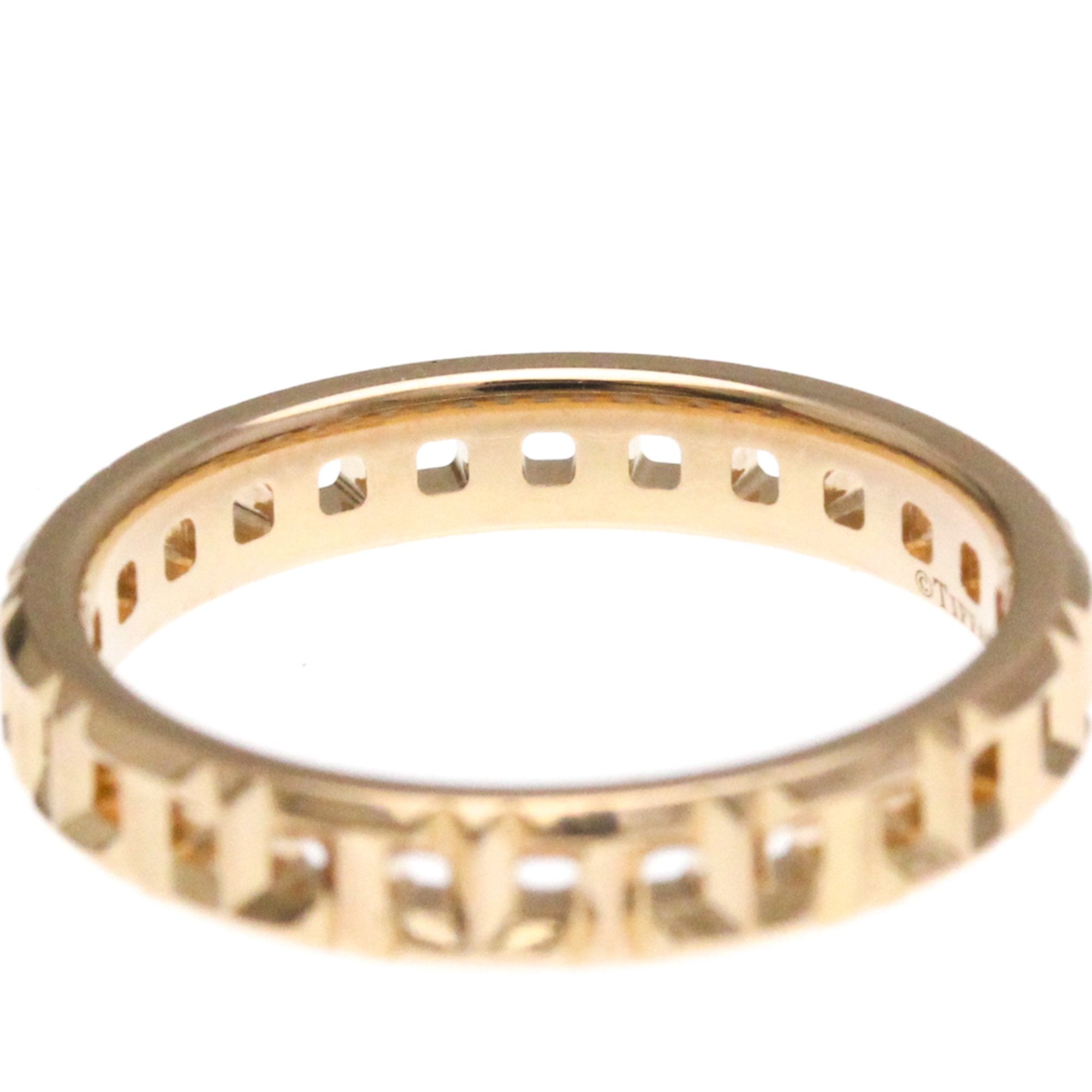 Tiffany & Co T True Yellow Rose Gold Ring Jewelry (Pre-Owned)