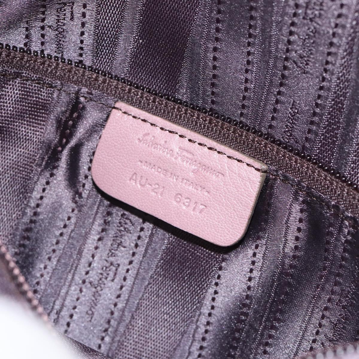 Salvatore Ferragamo Gancini Pink Leather Handbag (Pre-Owned)