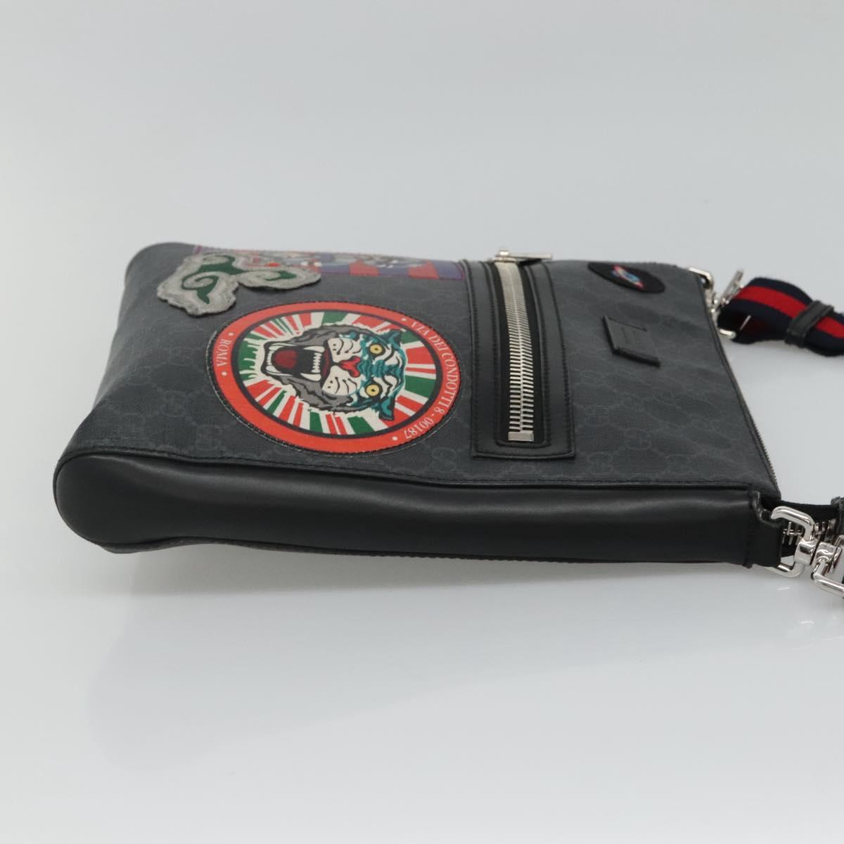 Gucci Gg Canvas Black Canvas Shoulder Bag (Pre-Owned)
