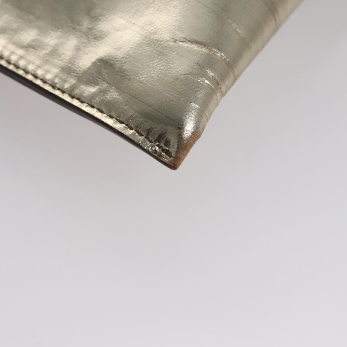 Miu Miu Gold Patent Leather Clutch Bag (Pre-Owned)