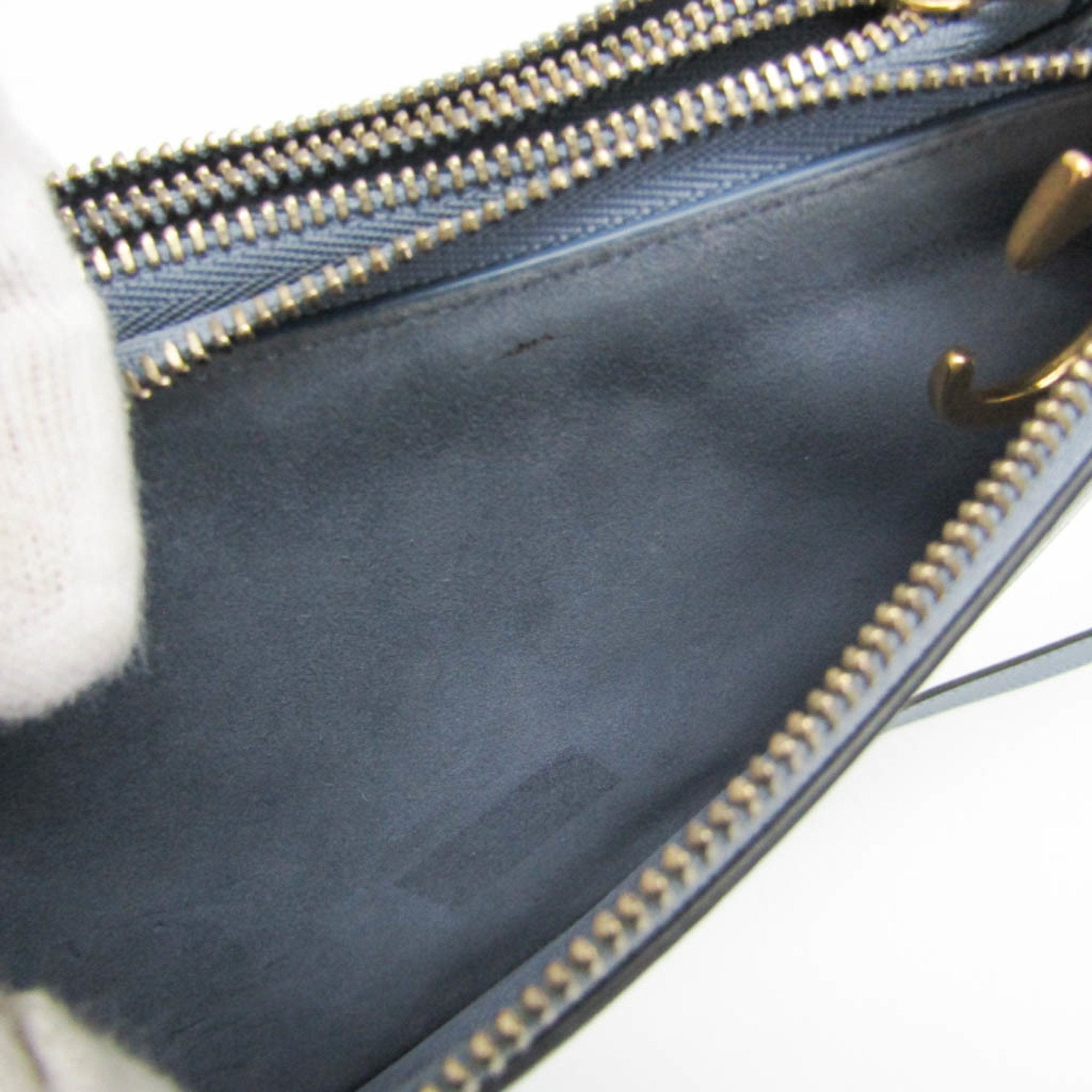 Dior Saddle Blue Leather Shoulder Bag (Pre-Owned)