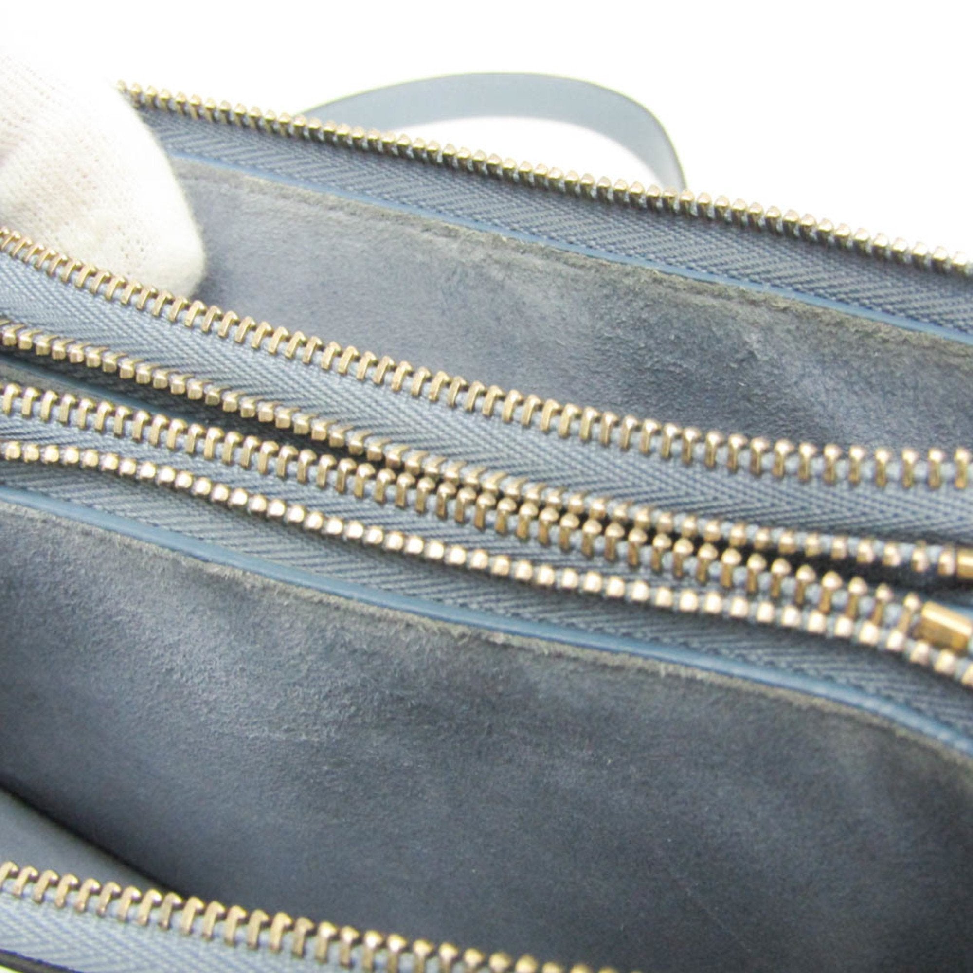 Dior Saddle Blue Leather Shoulder Bag (Pre-Owned)