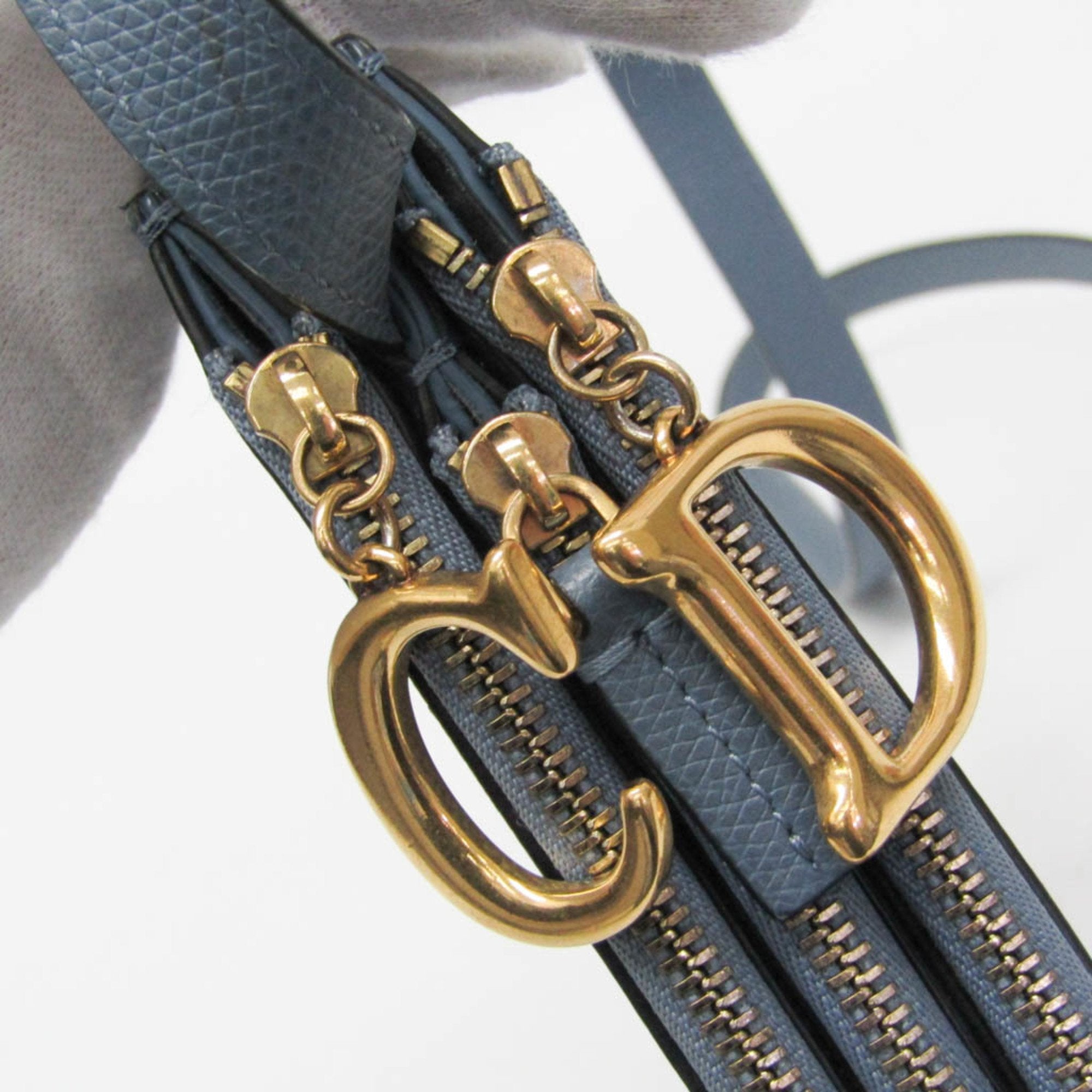Dior Saddle Blue Leather Shoulder Bag (Pre-Owned)